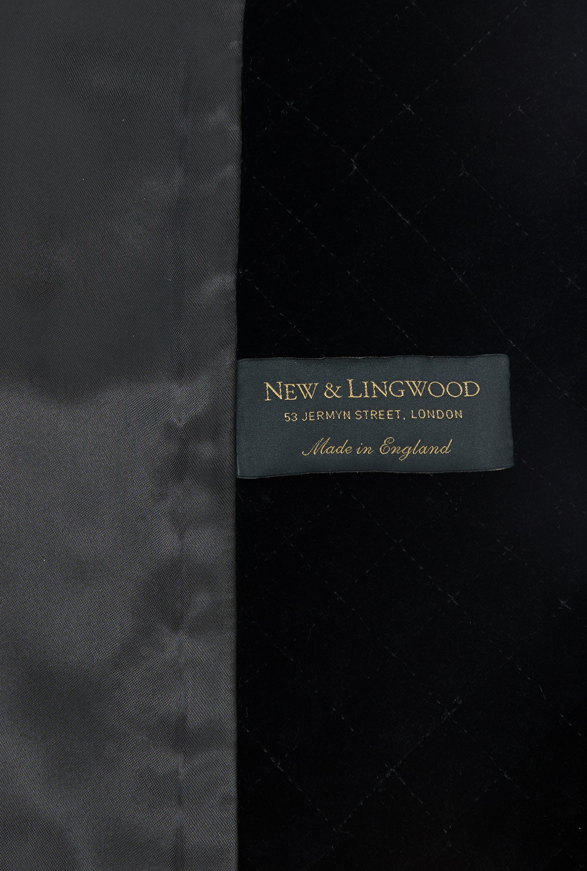 Isabella Noir Velvet Trim Lined Dressing Gown