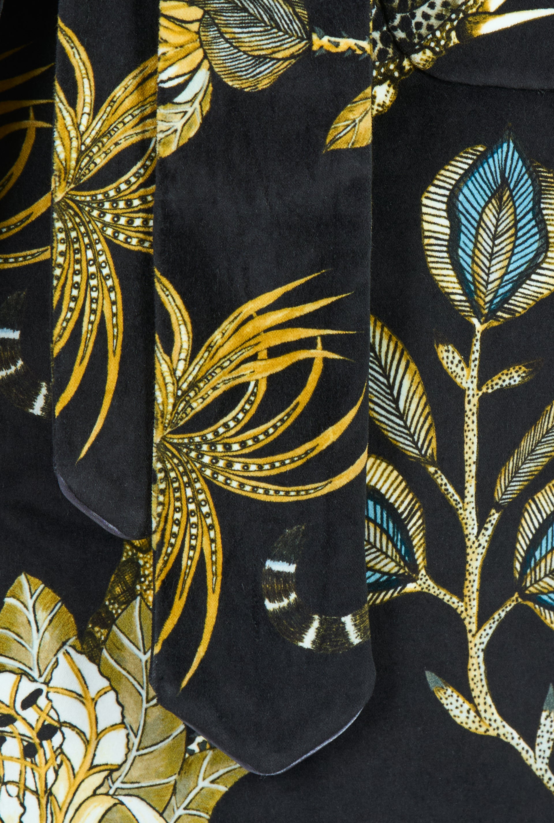 Black Camp Critters Velvet Lined Dressing Gown
