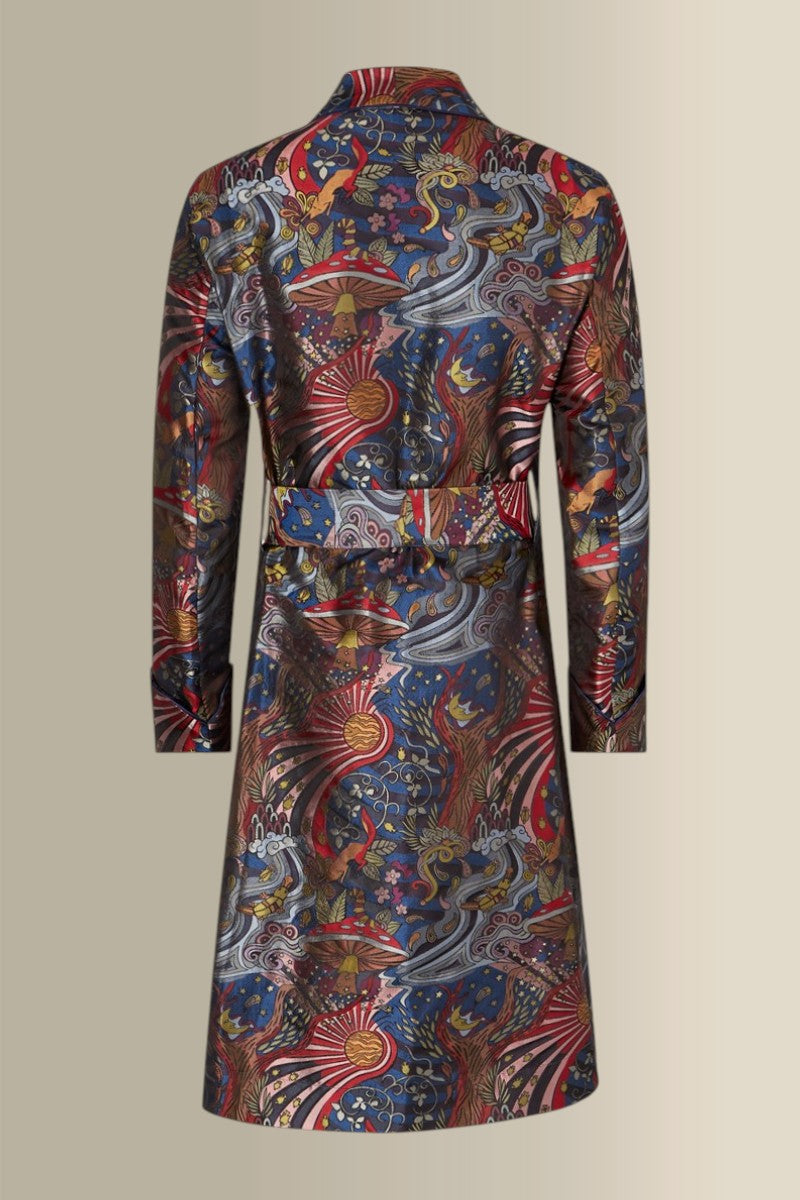 Psychedelic Unlined Silk Dressing Gown