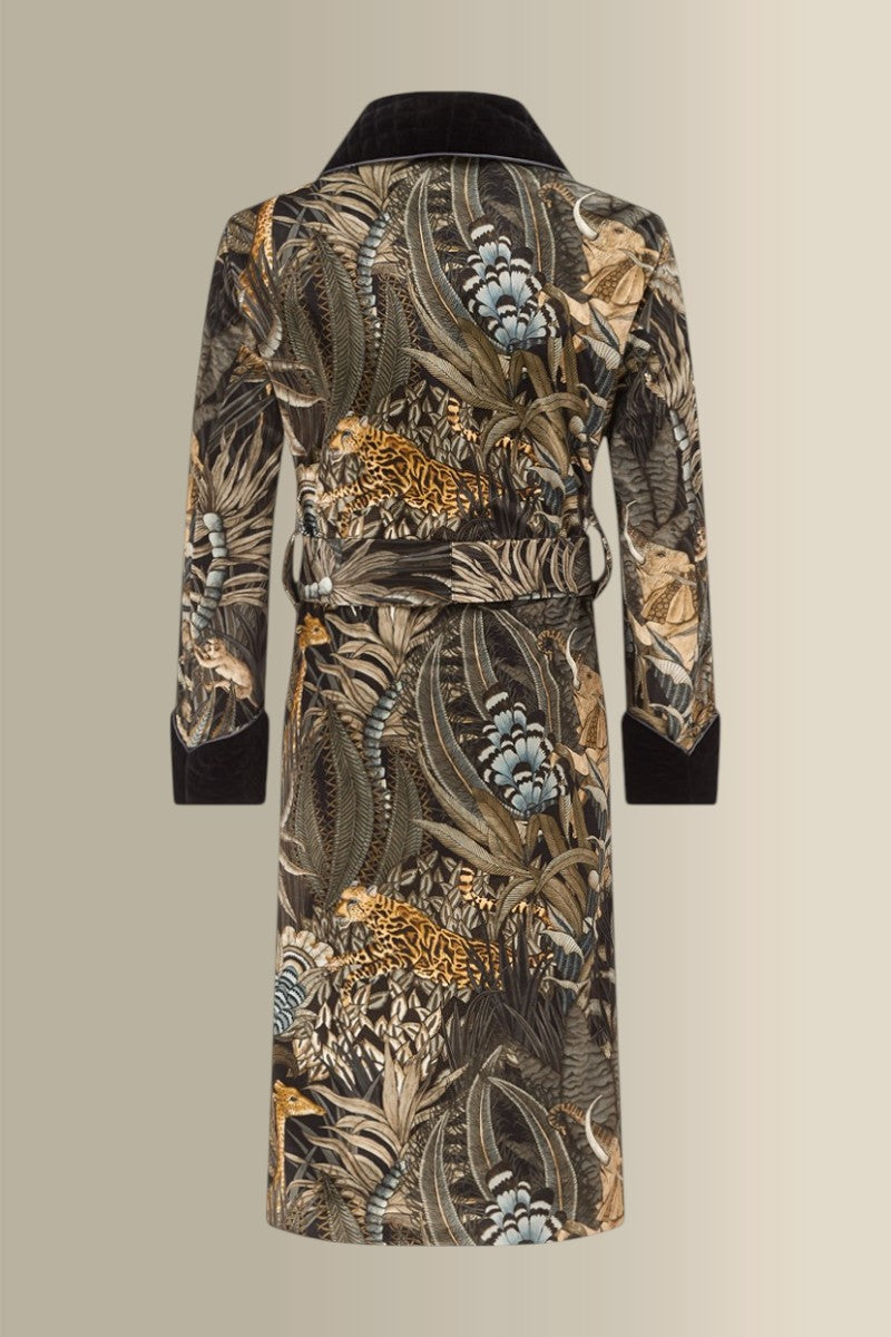 Grey Sabie Forest Moonlight Velvet Lined Dressing Gown