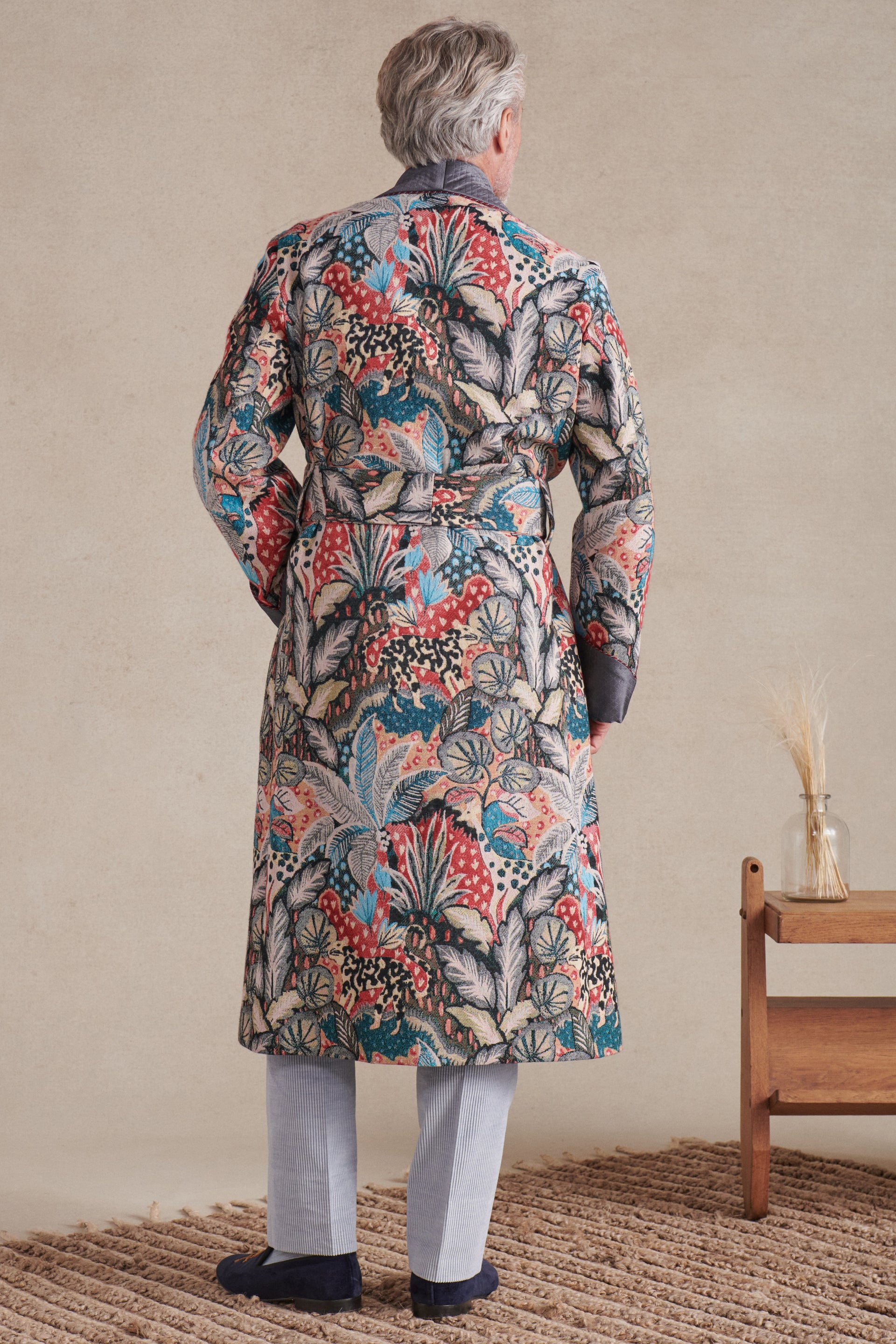 Jungle Tapestry Lined Cotton Dressing Gown