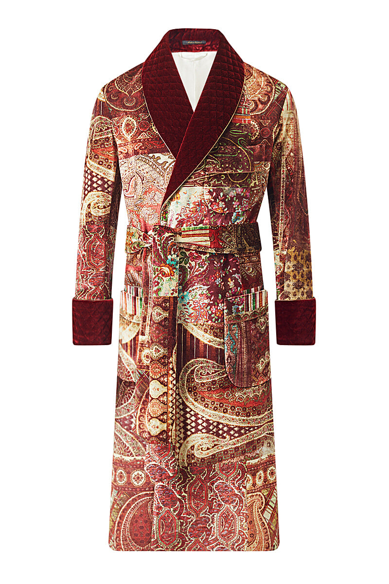 Mennagio Lined Velvet Dressing Gown