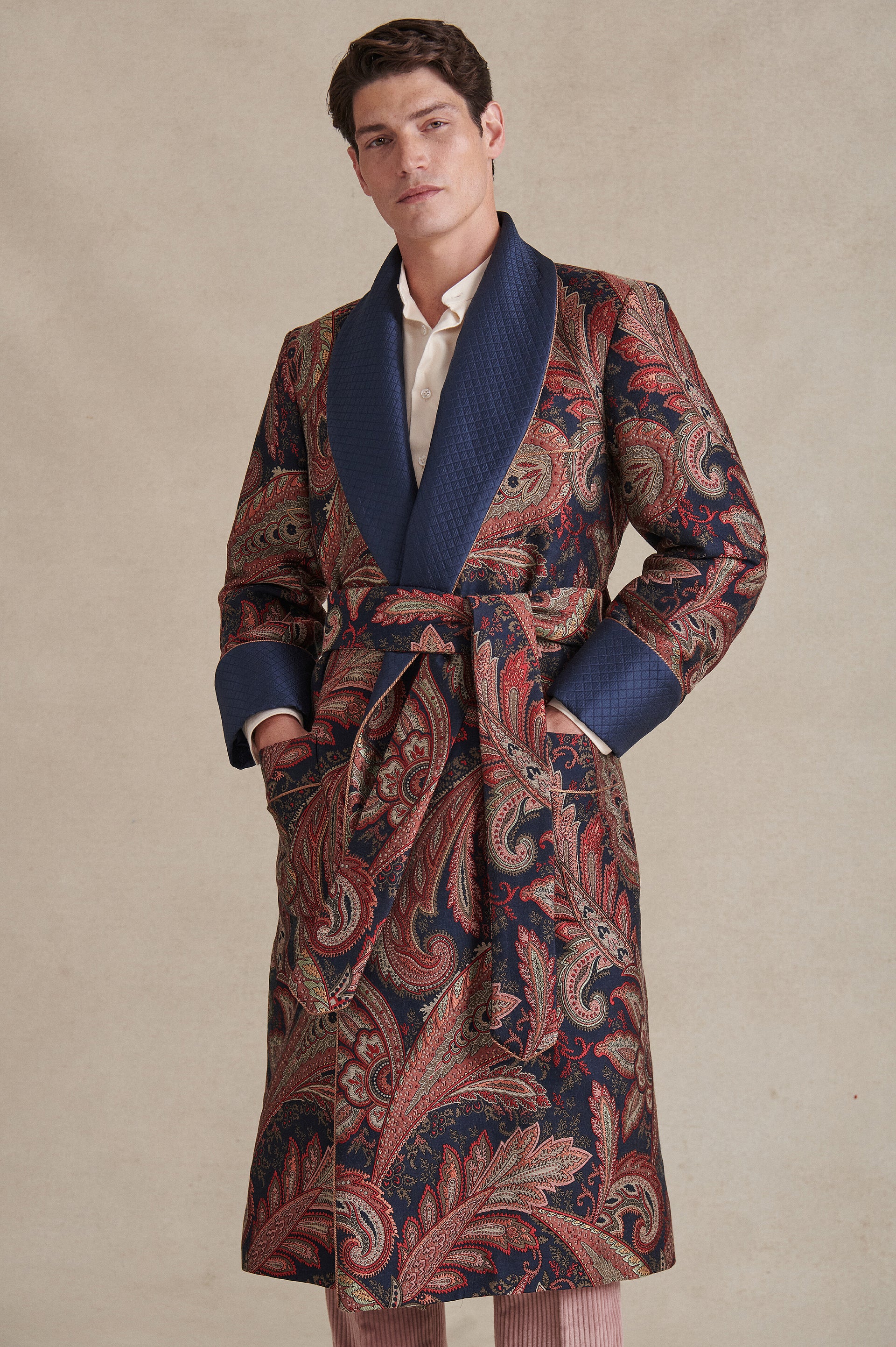 Livonia Paisley Lined Dressing Gown