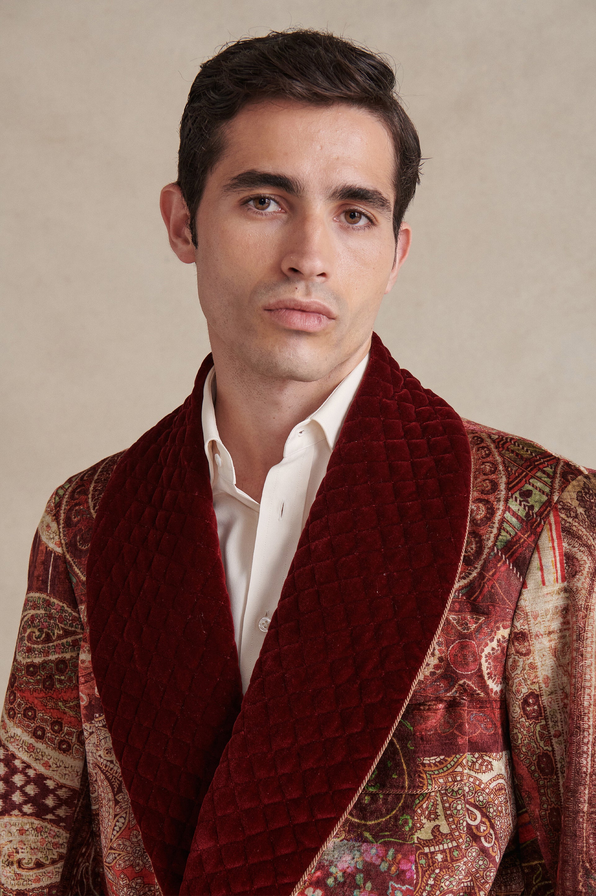 Mennagio Lined Velvet Dressing Gown