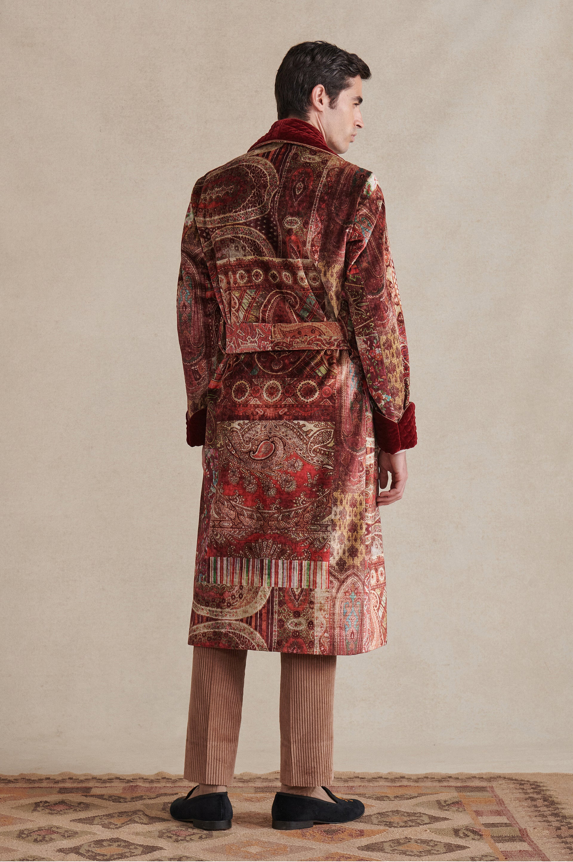 Mennagio Lined Velvet Dressing Gown