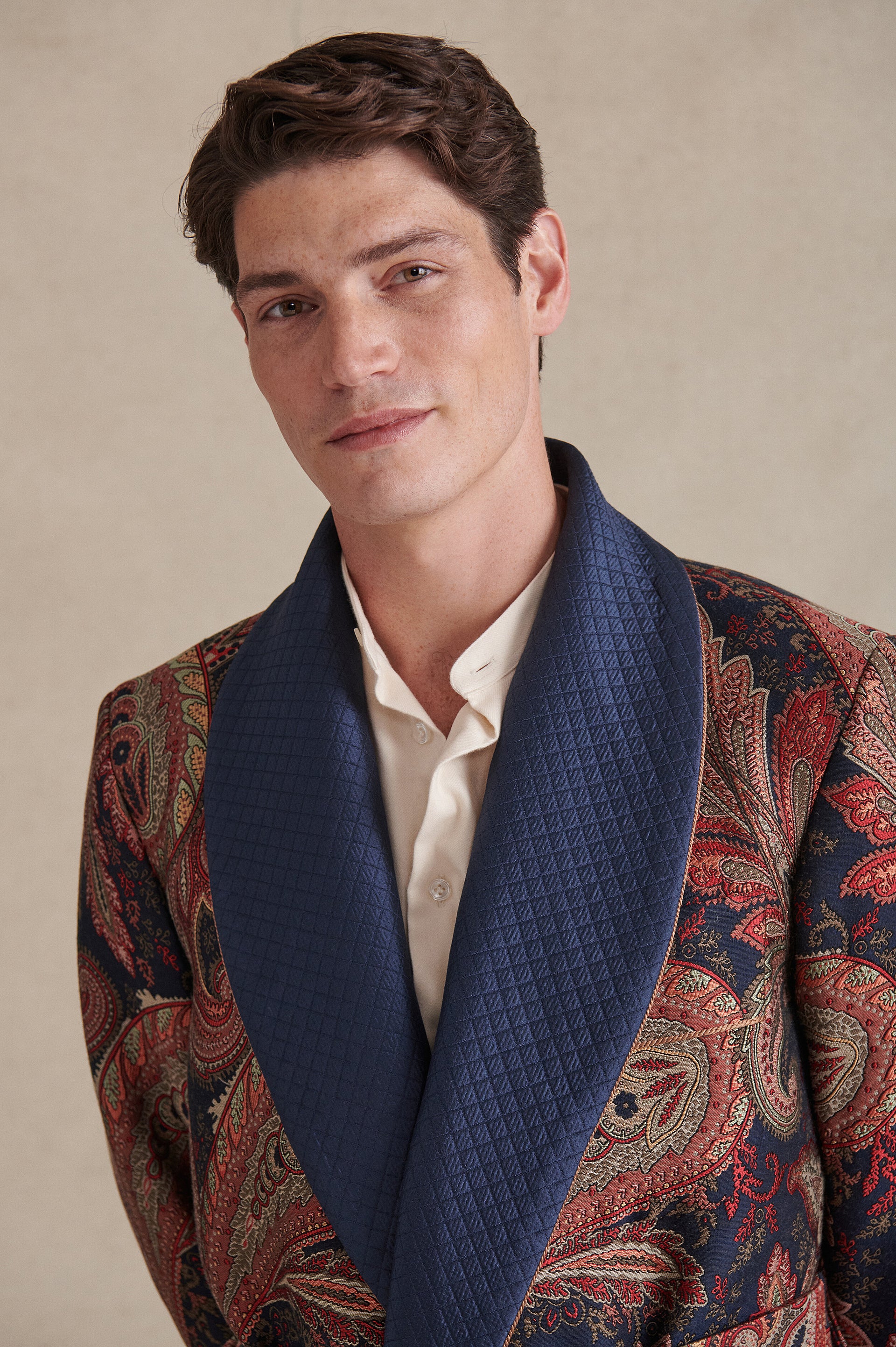 Livonia Paisley Lined Dressing Gown