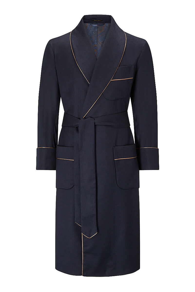 Paisley Lined Wool Dressing Gown