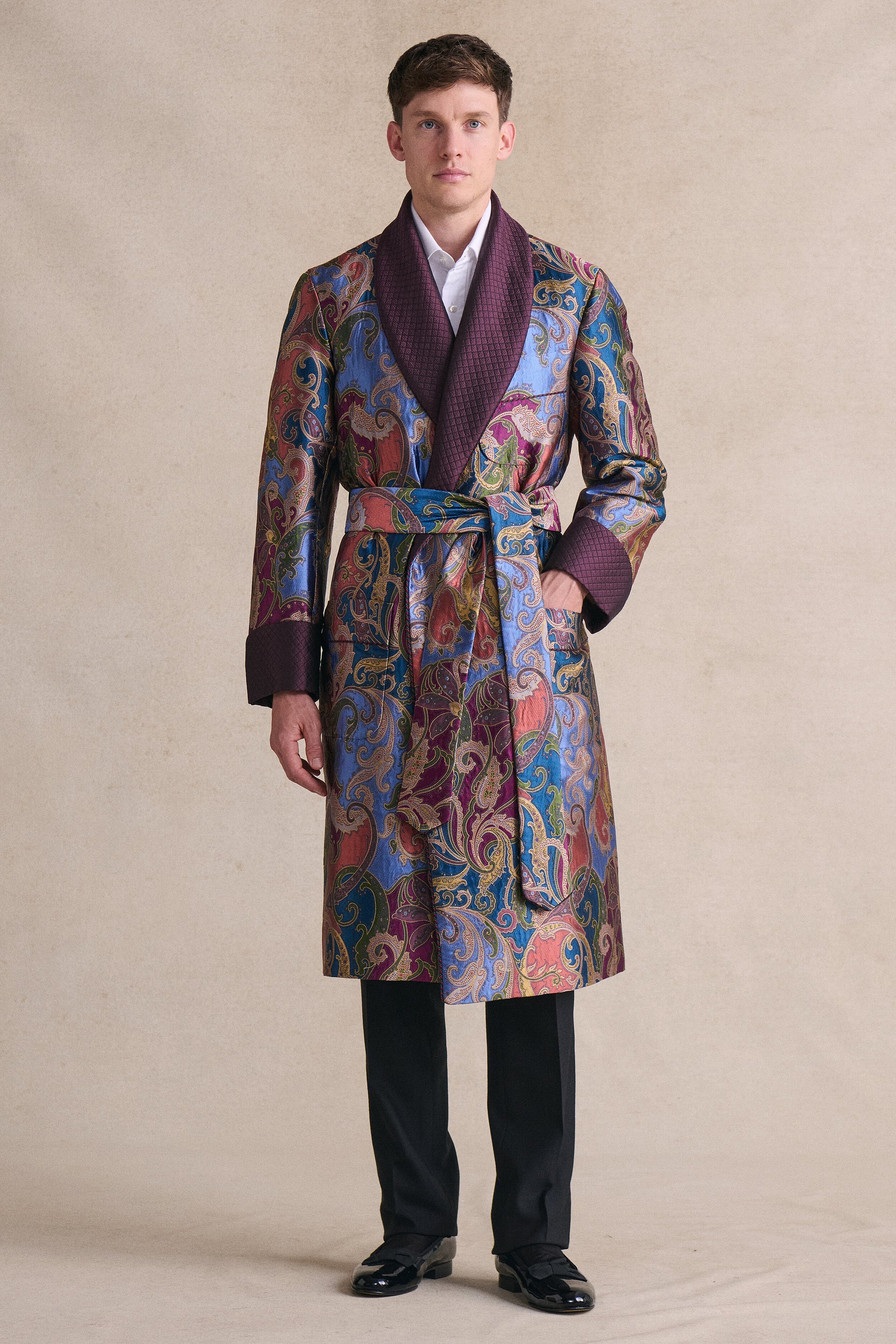 Moscardino Paisley Lined Dressing Gown
