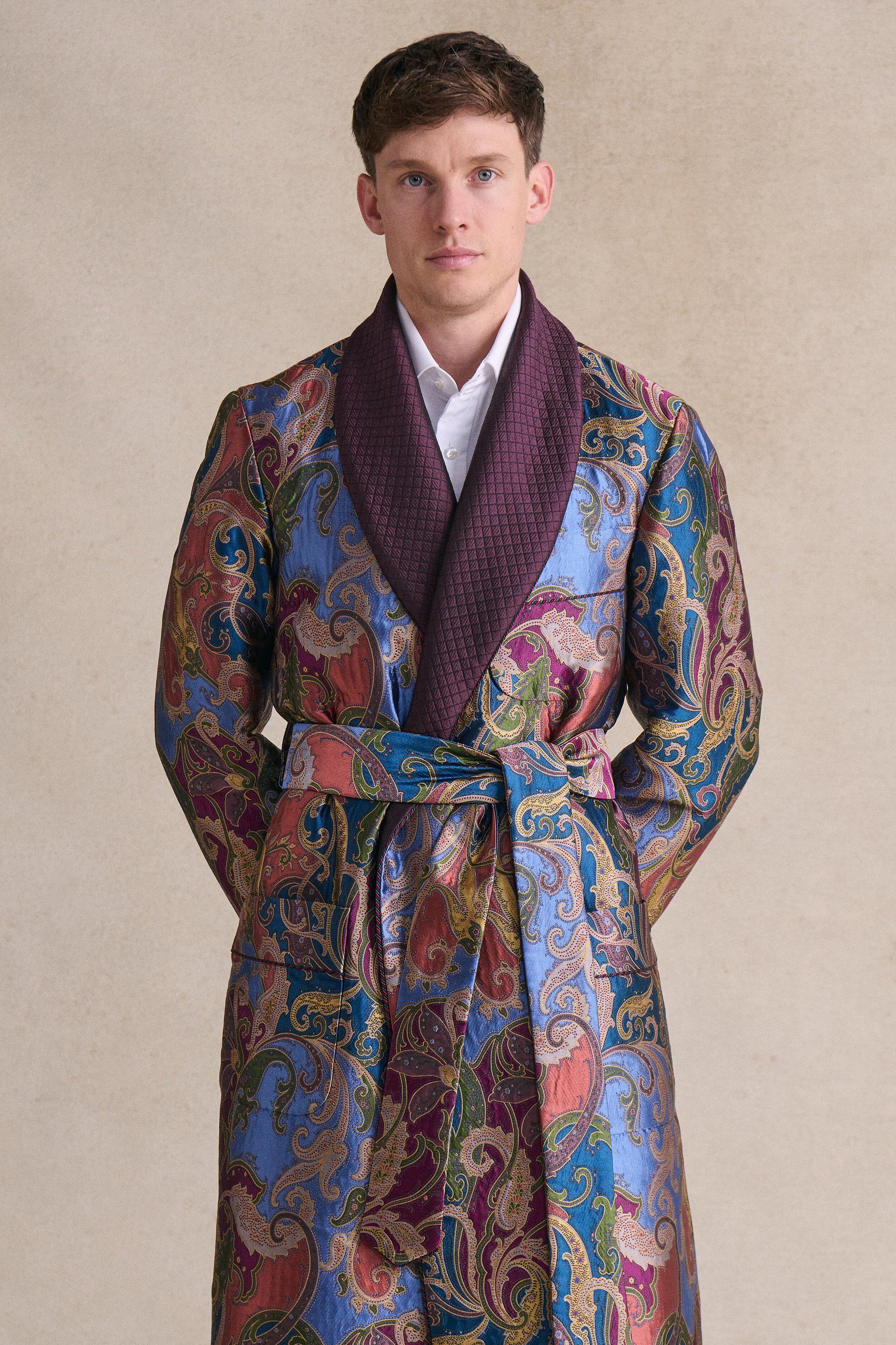 Moscardino Paisley Lined Dressing Gown