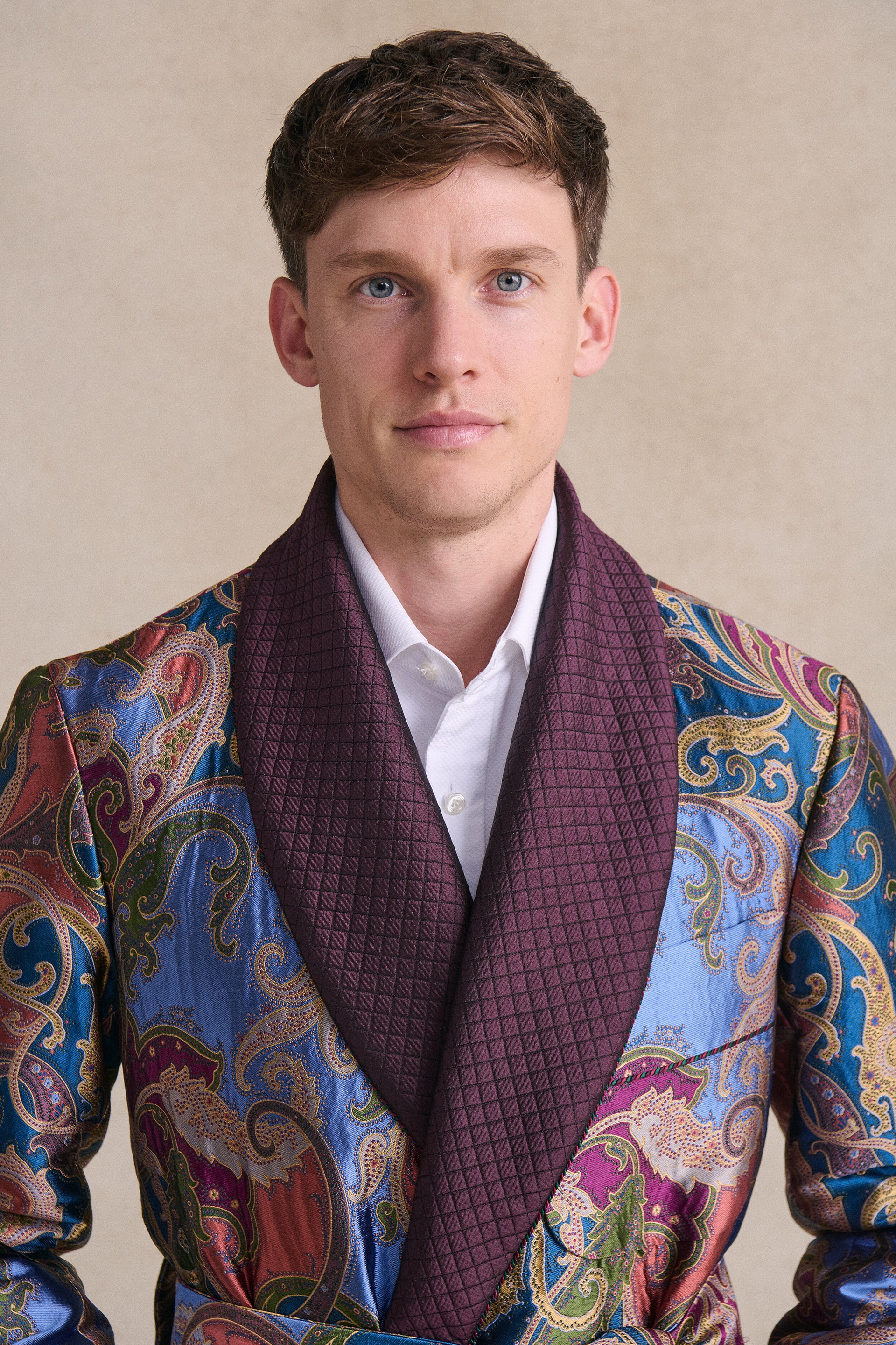 Moscardino Paisley Lined Dressing Gown