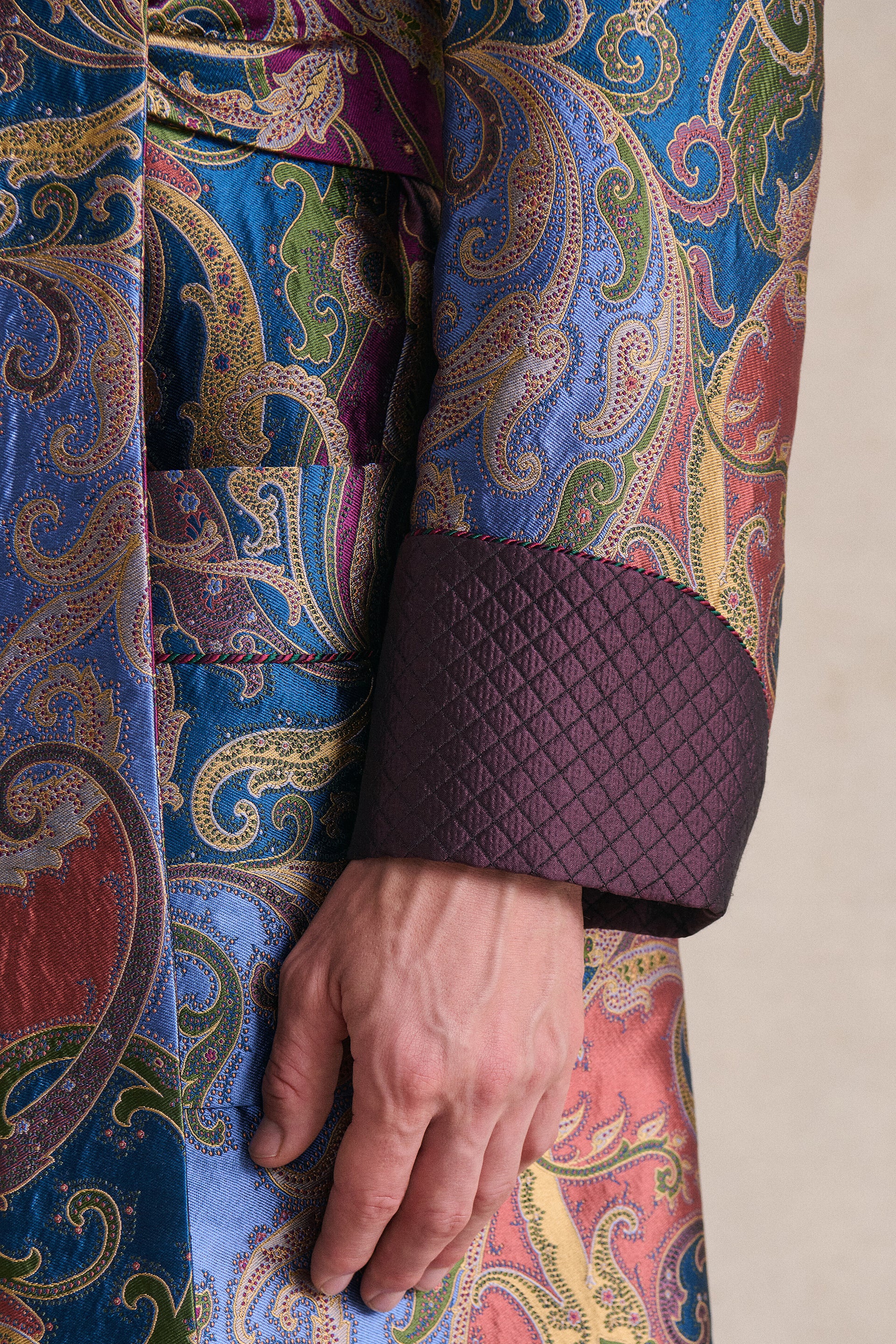 Moscardino Paisley Lined Dressing Gown