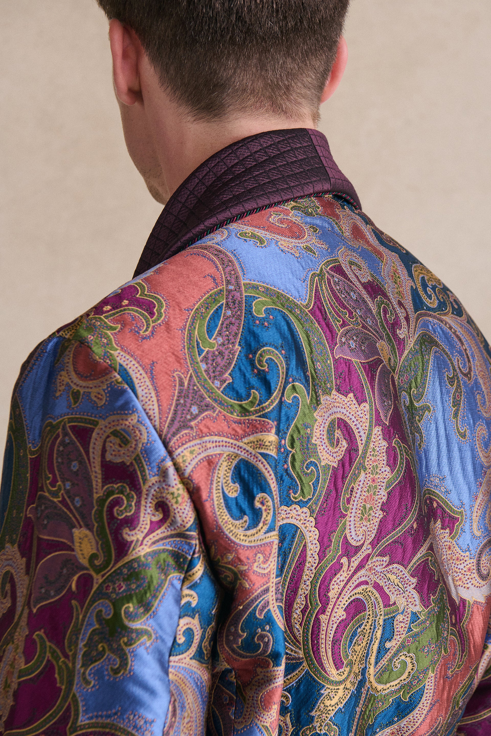Moscardino Paisley Lined Dressing Gown