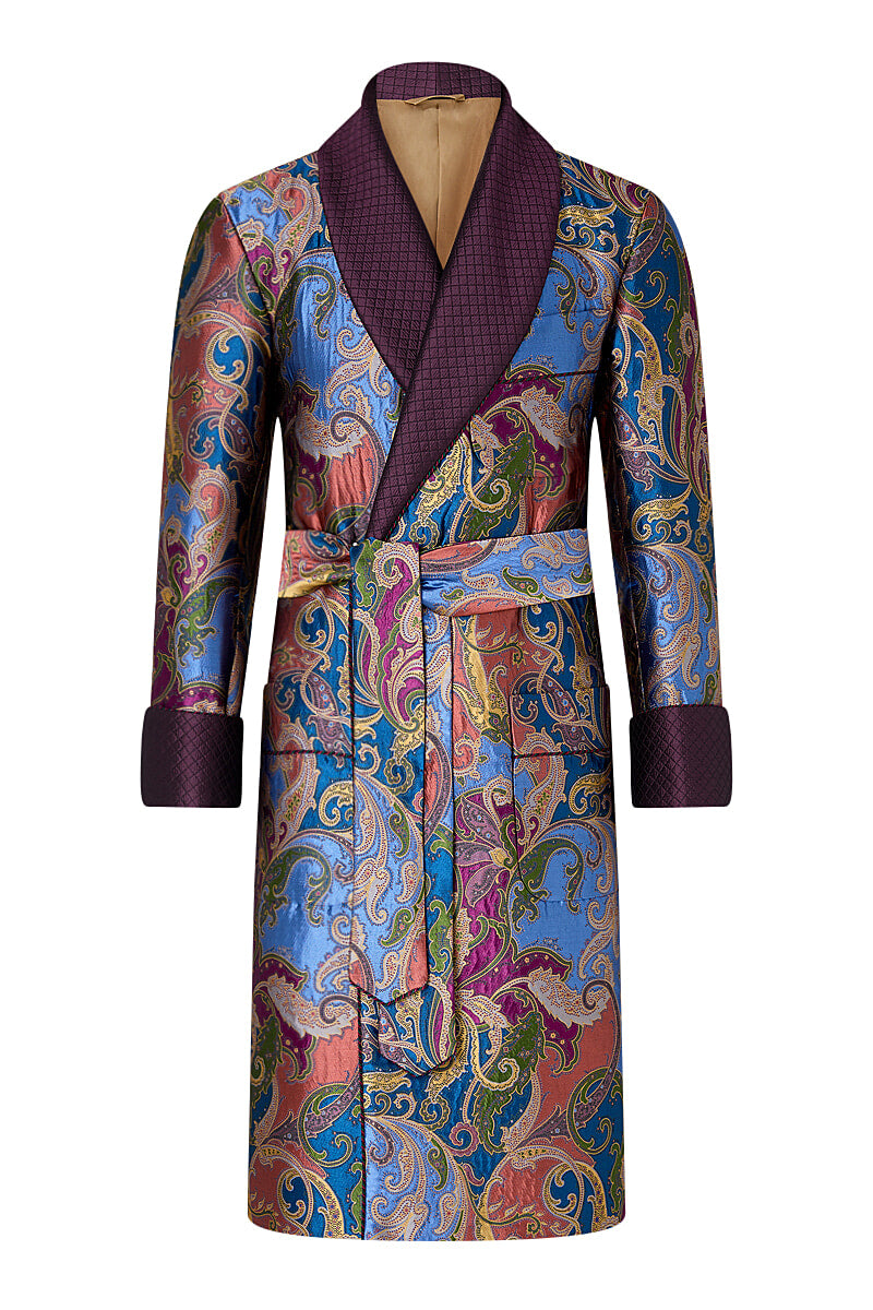 Moscardino Paisley Lined Dressing Gown