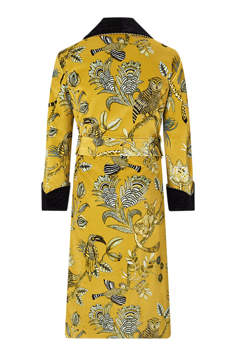 Gold Camp Critters Lined Velvet Dressing Gown