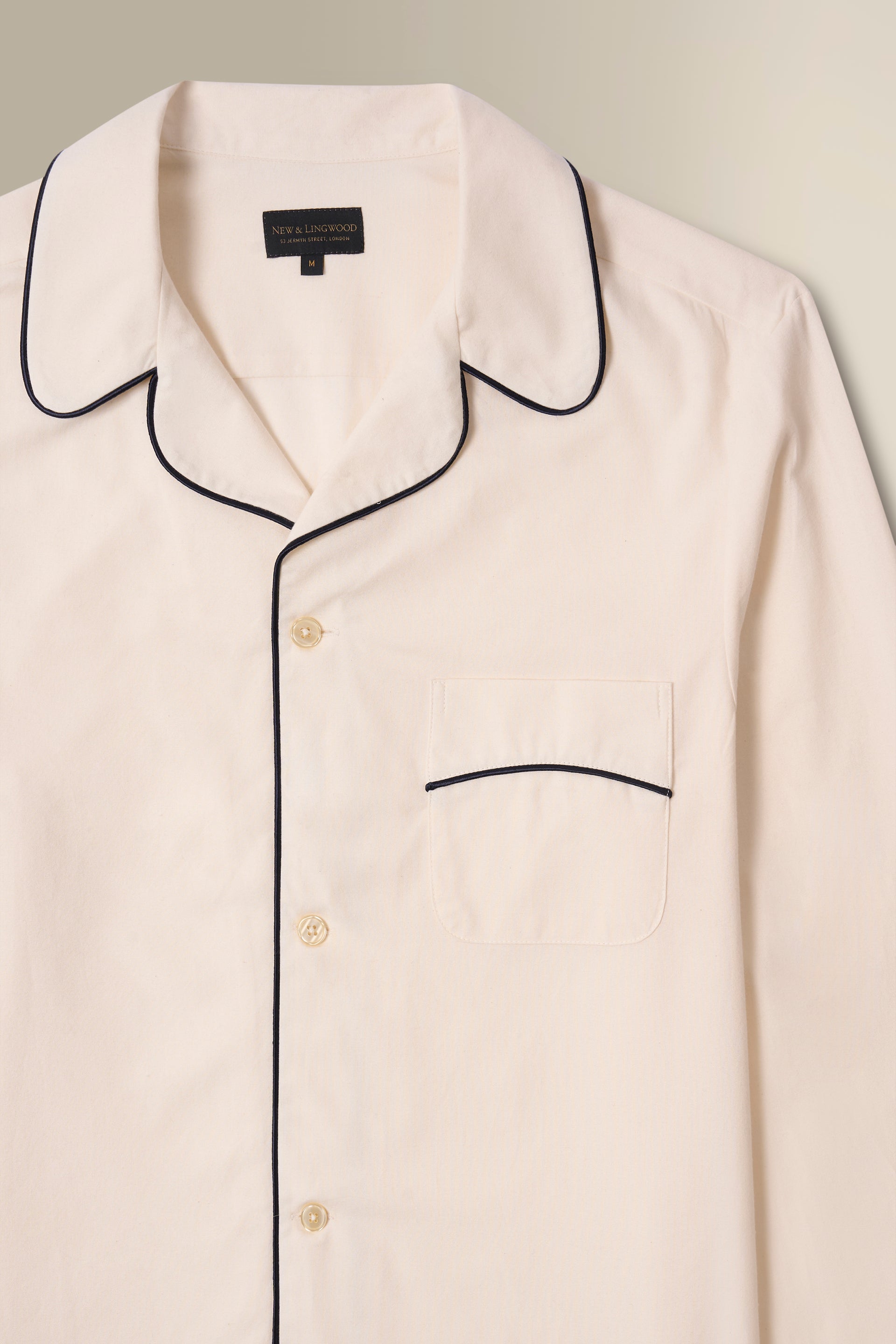 Cream Brushed Cotton Pyjama Set
