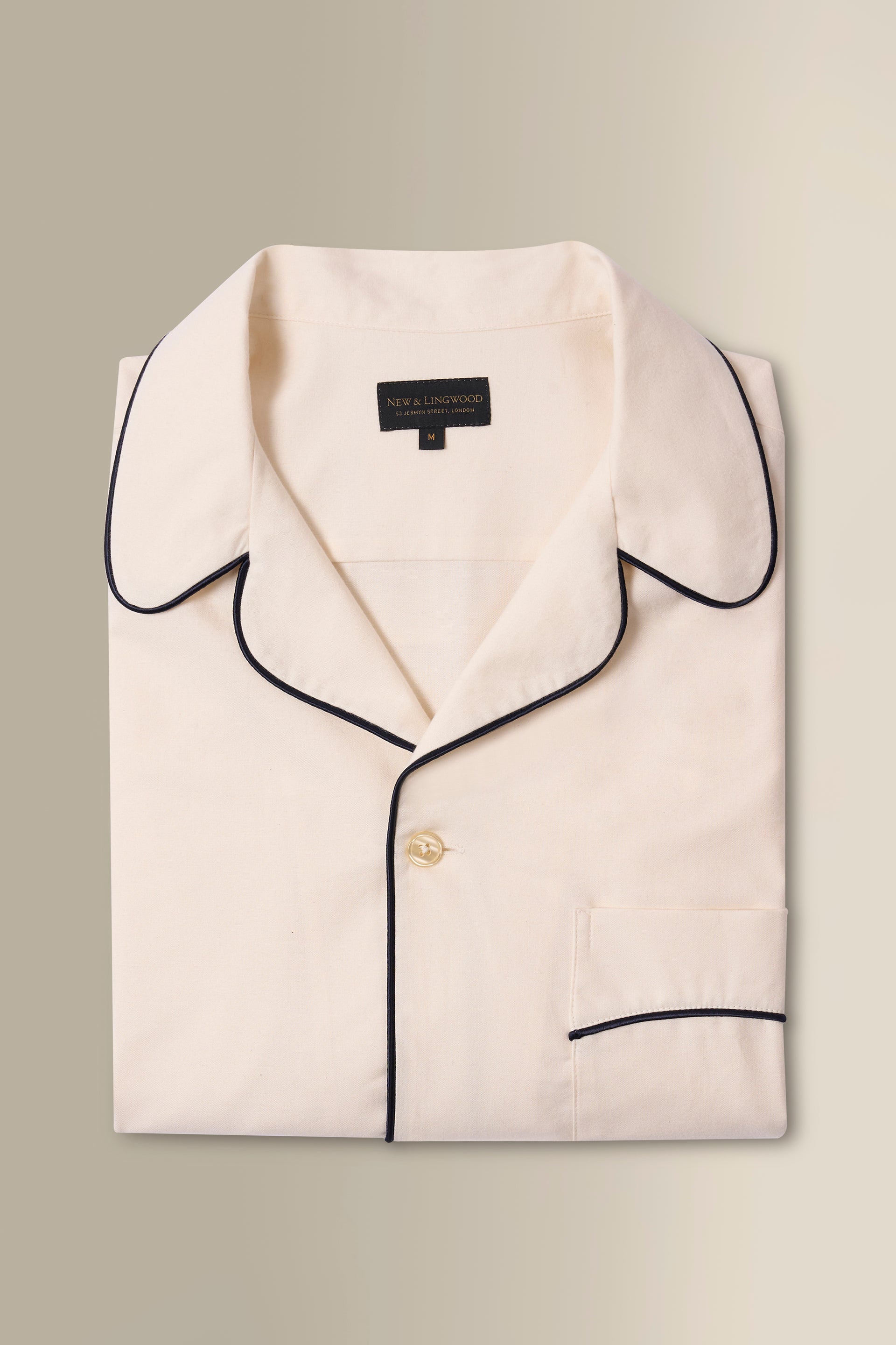 Cream Brushed Cotton Pyjama Set
