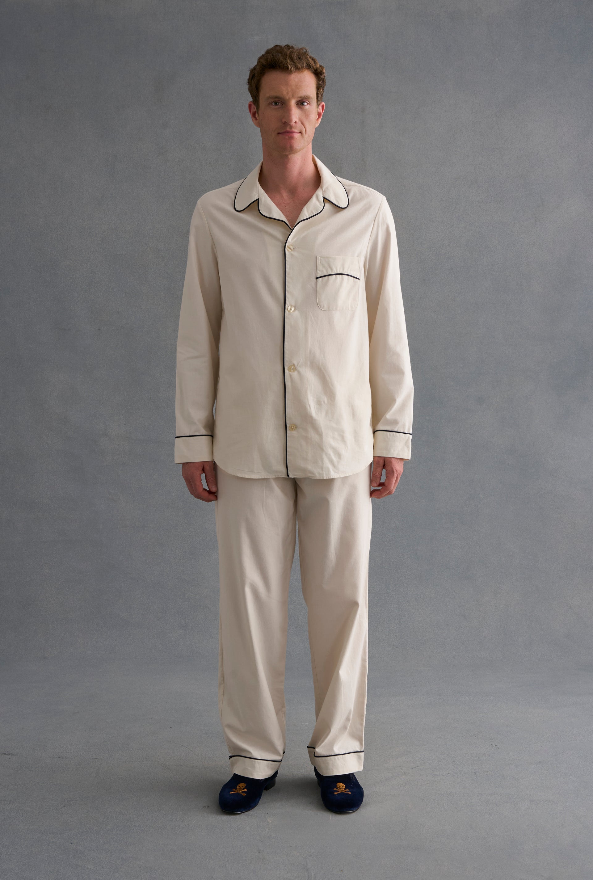 Cream Brushed Cotton Pyjama Set