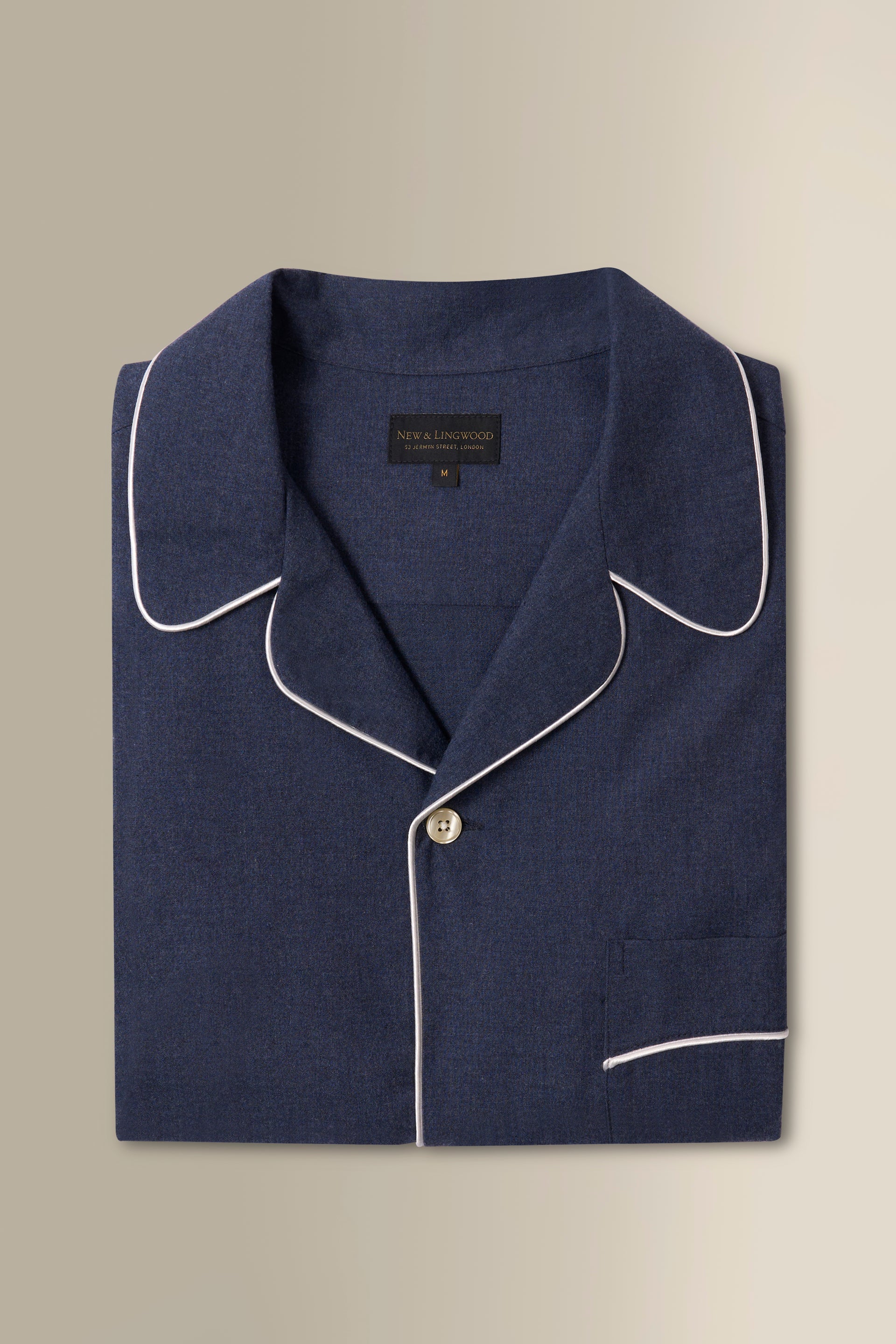Blue Brushed Cotton Pyjama Set