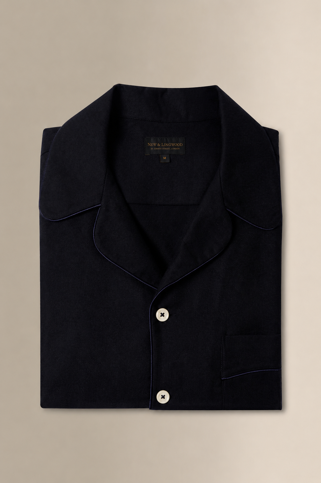 Black Cotton & Cashmere Pyjama Set