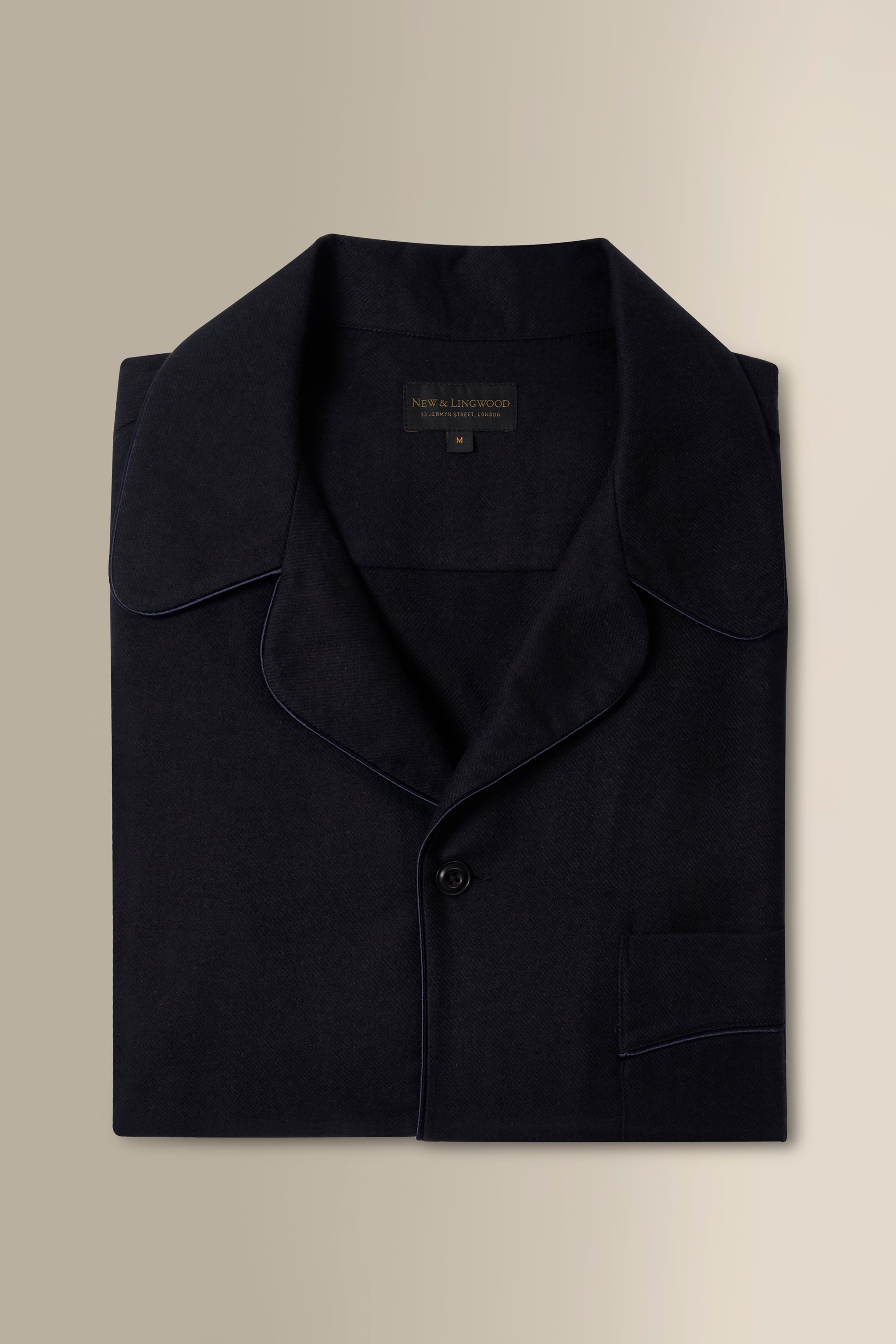 Black Cotton & Cashmere Pyjama Set