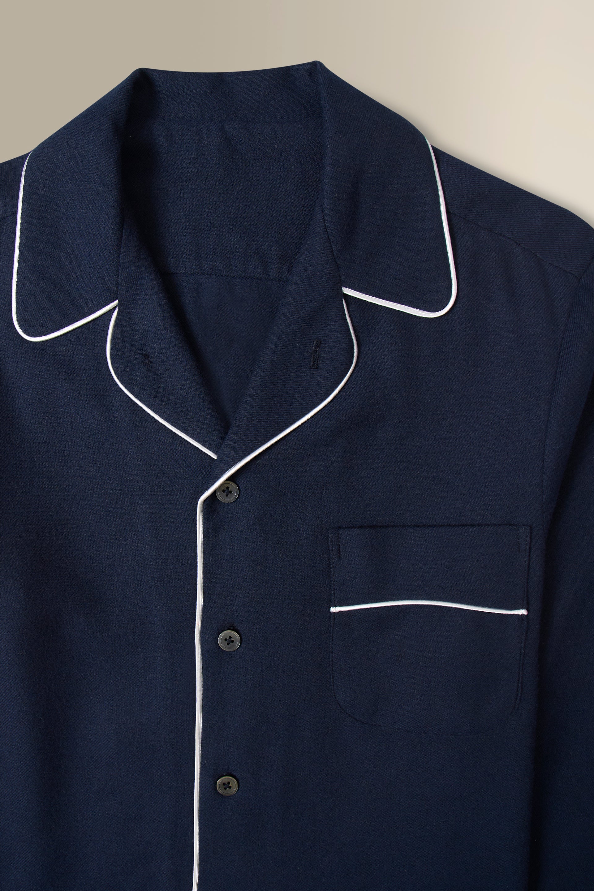 Navy Cotton & Cashmere Pyjama Set