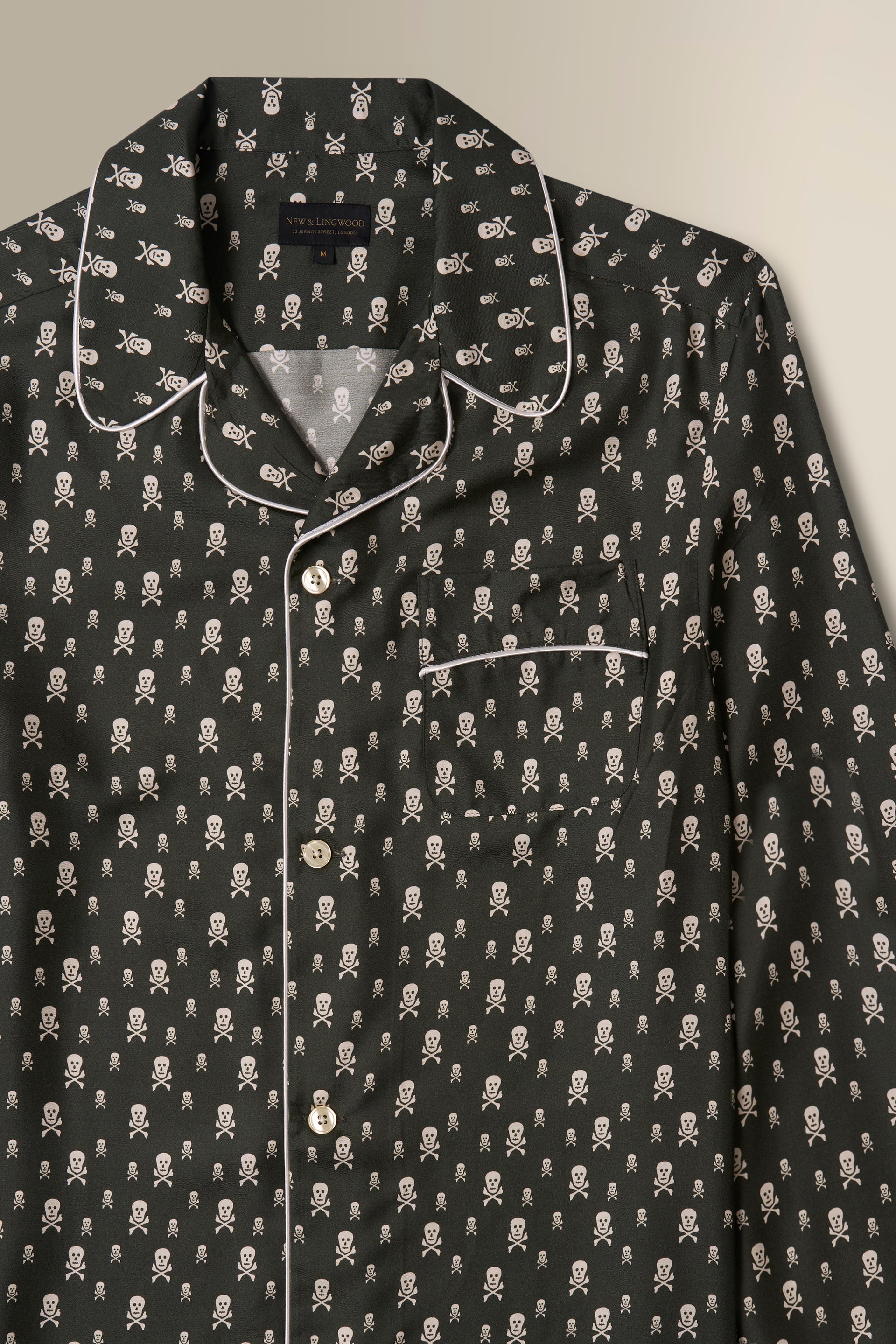 Dark Green Heritage Skull & Crossbones Pyjama Set