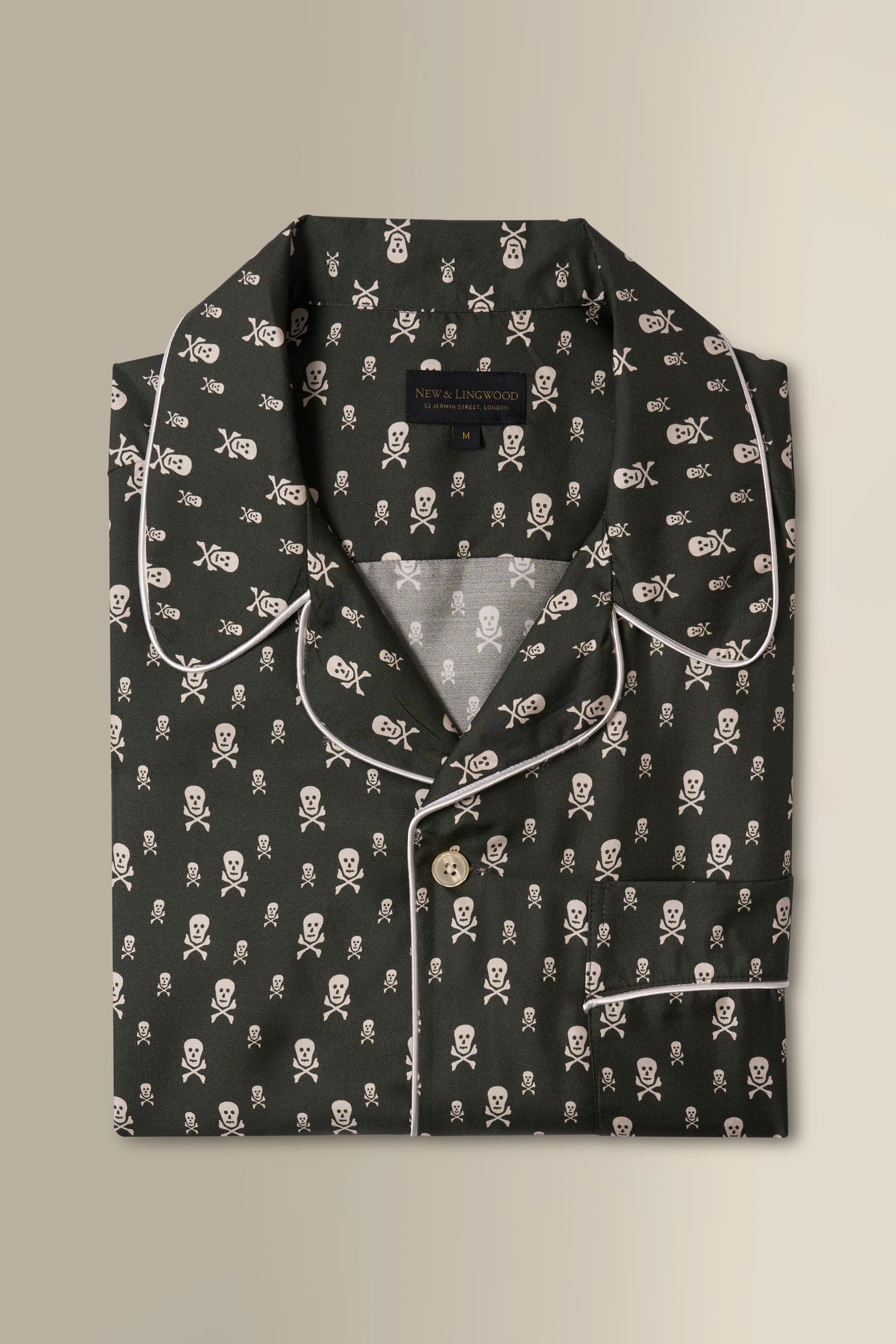 Dark Green Heritage Skull & Crossbones Pyjama Set
