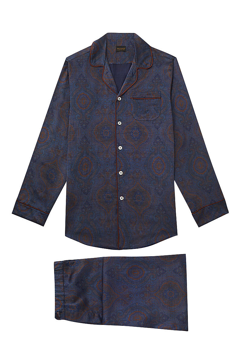 Paisley Printed Silk Pyjama Set