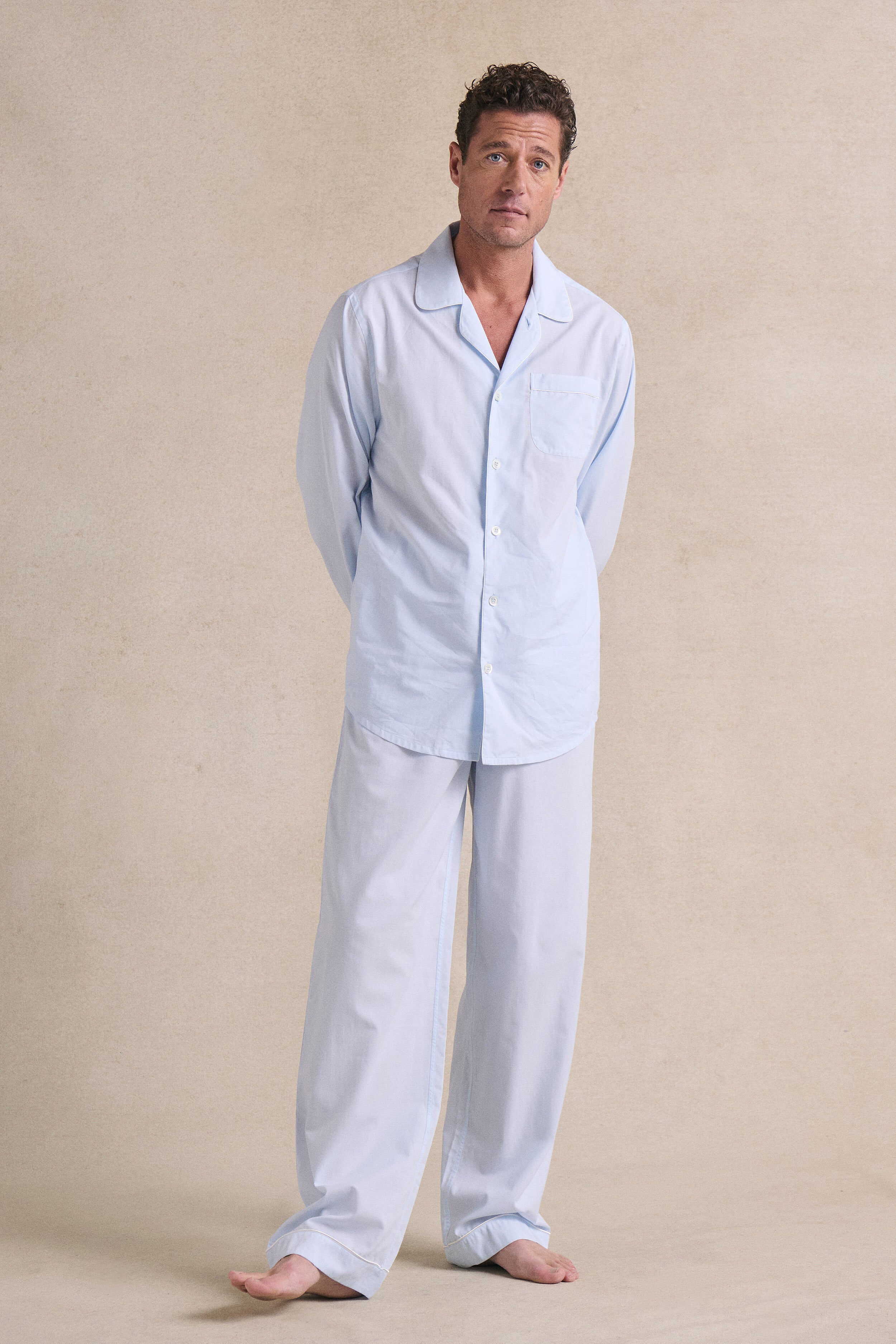 Light Blue Cotton Pyjama Set