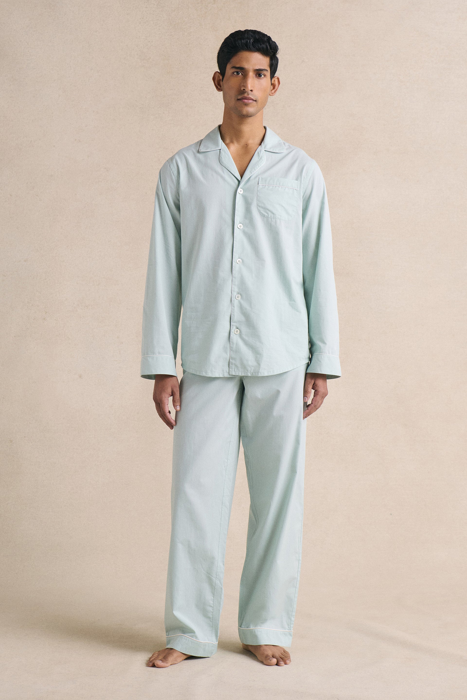 Light Green Cotton Pyjama Set