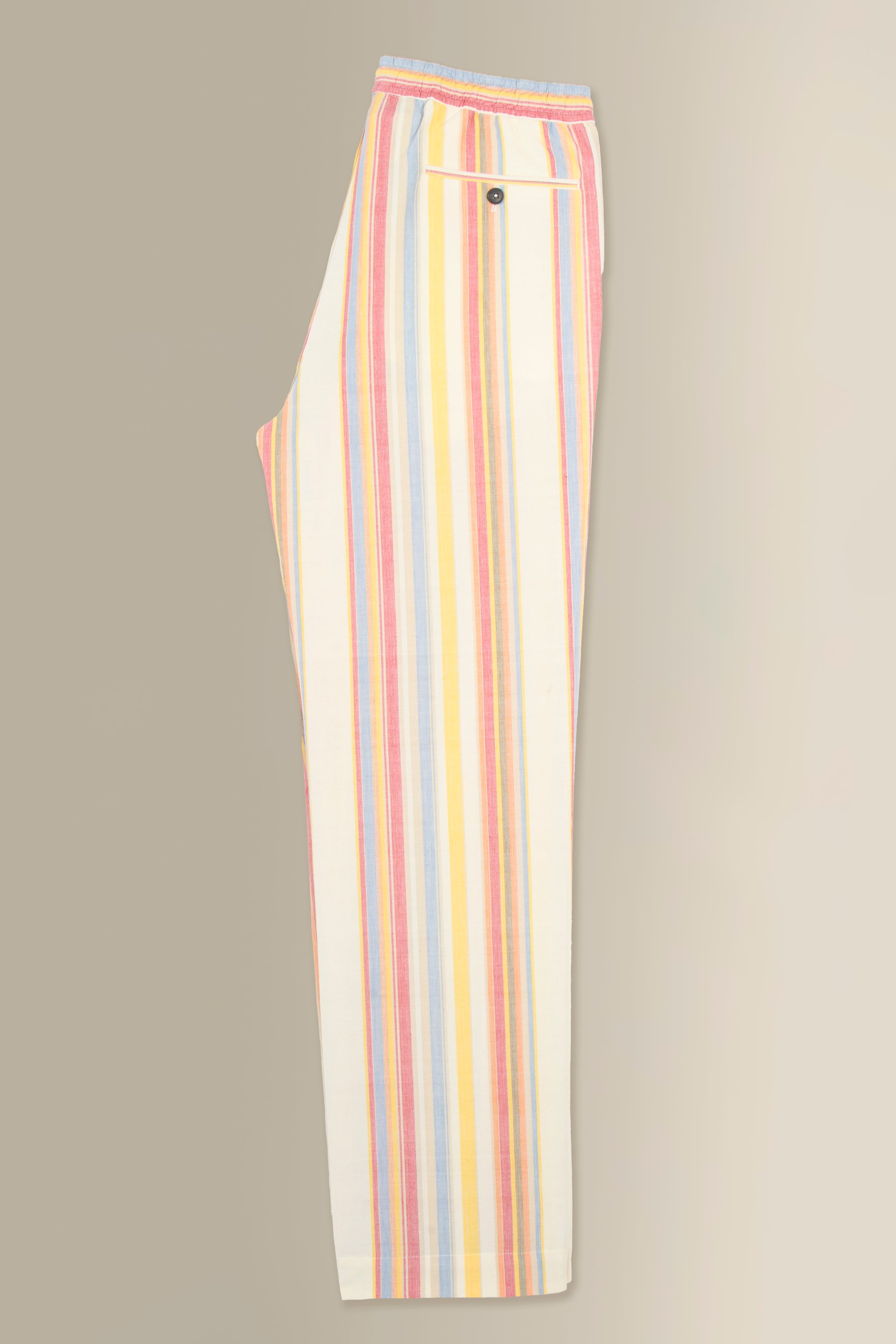 Stripe Drawstring Madras Trousers