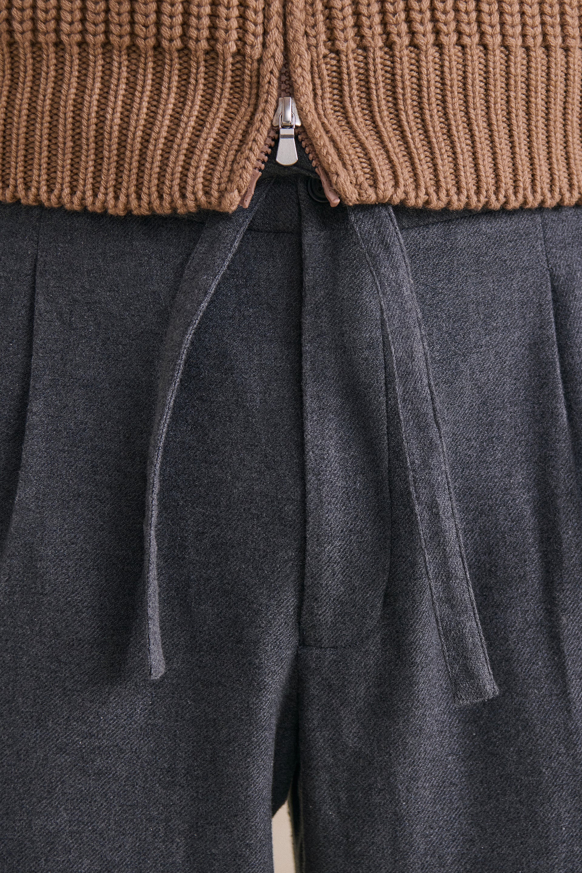 Grey Cotton & Cashmere Lounge Trousers