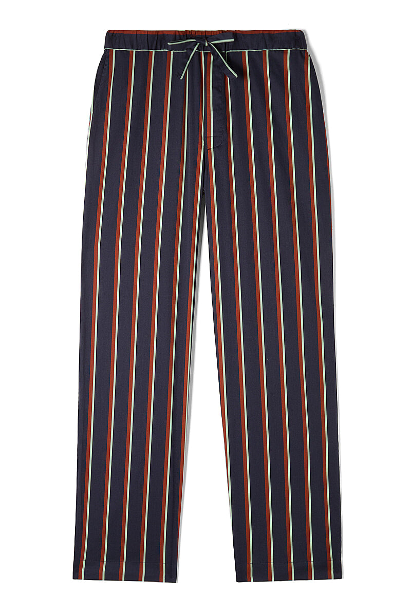 Navy & Burgundy Signature Stripe Lounge Trousers