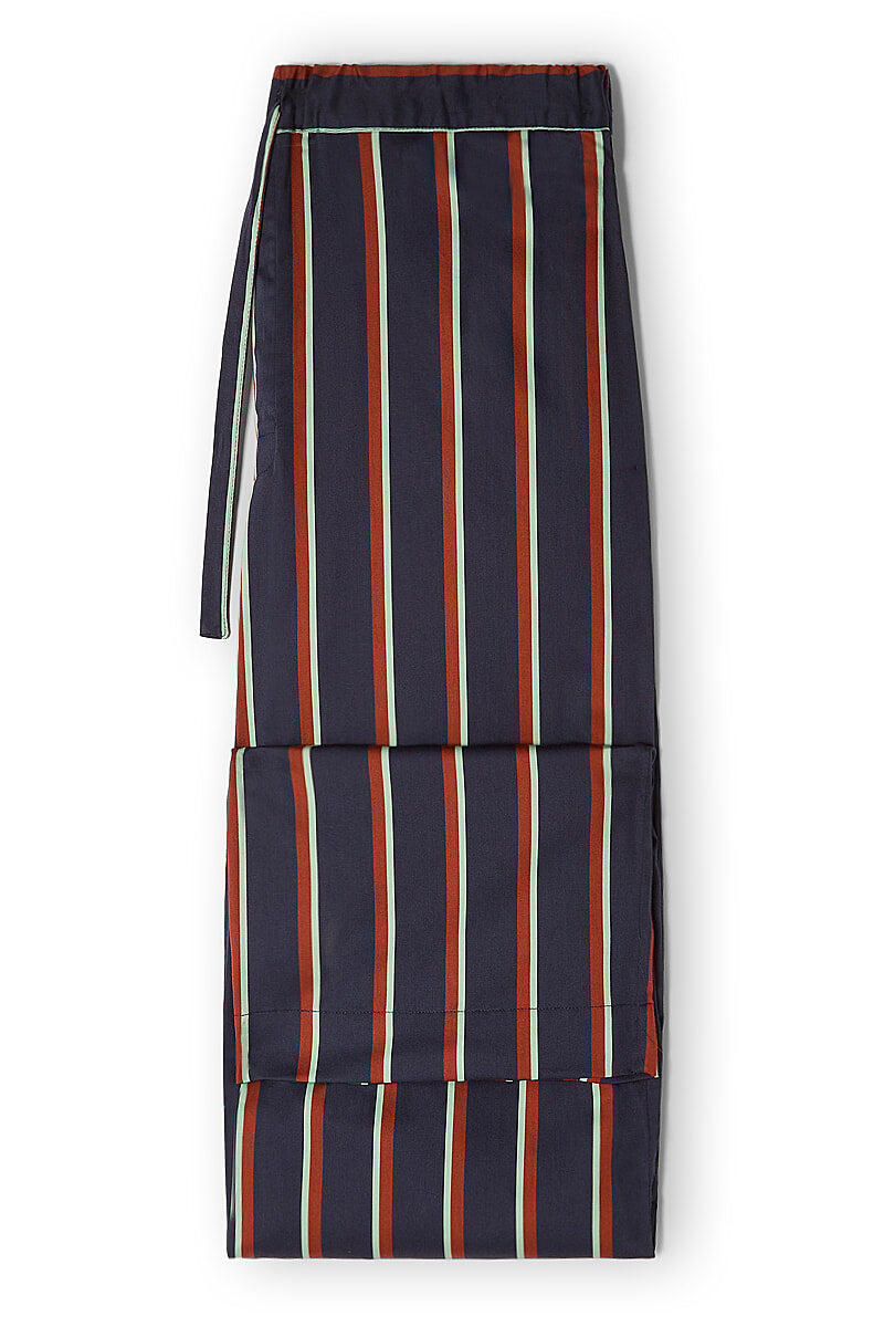 Navy & Burgundy Signature Stripe Lounge Trousers