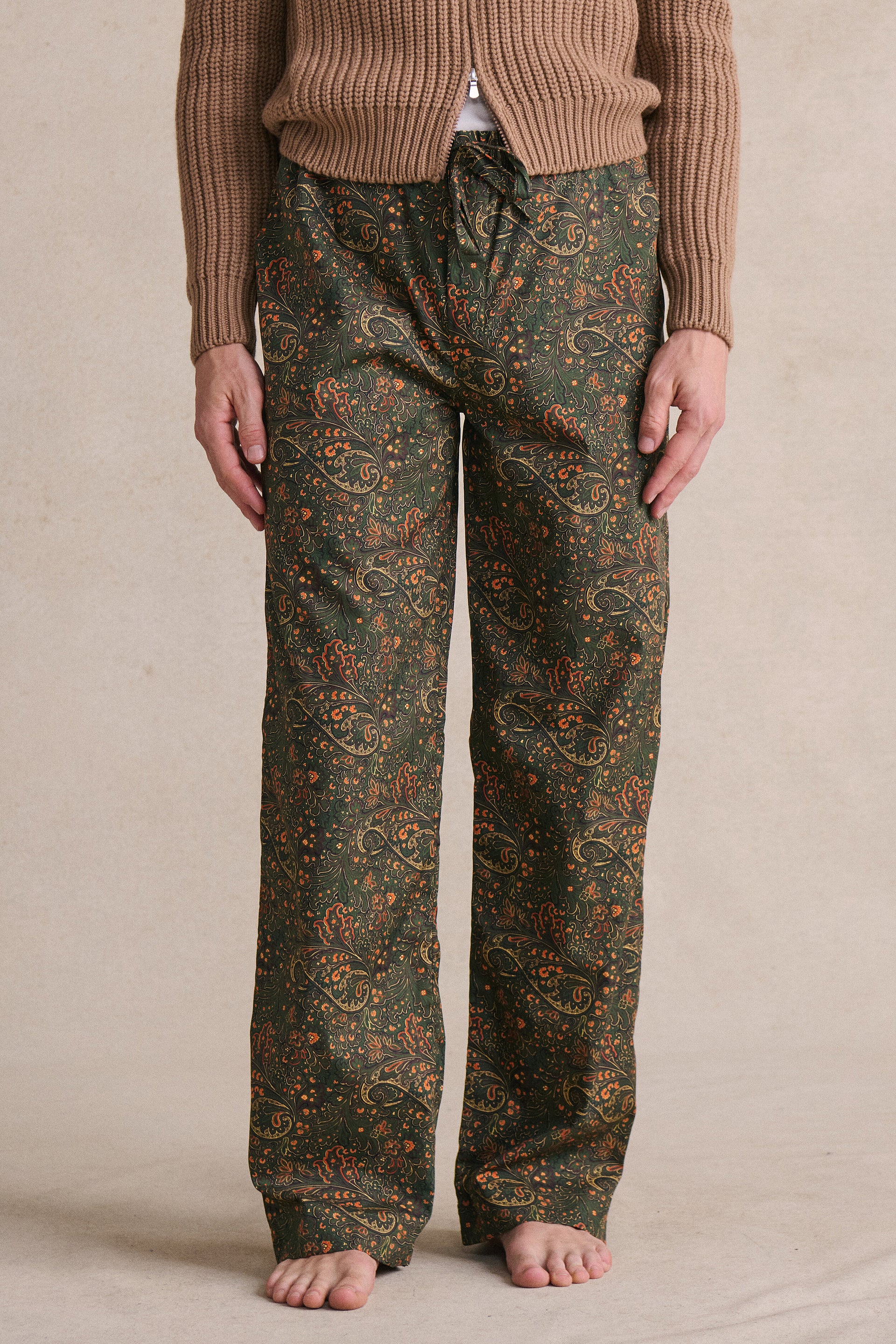 Green & Yellow Paisley Lounge Trousers