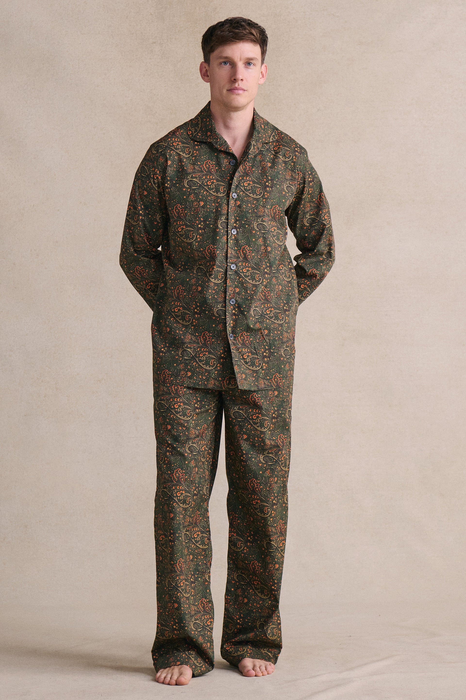 Green & Yellow Paisley Lounge Trousers