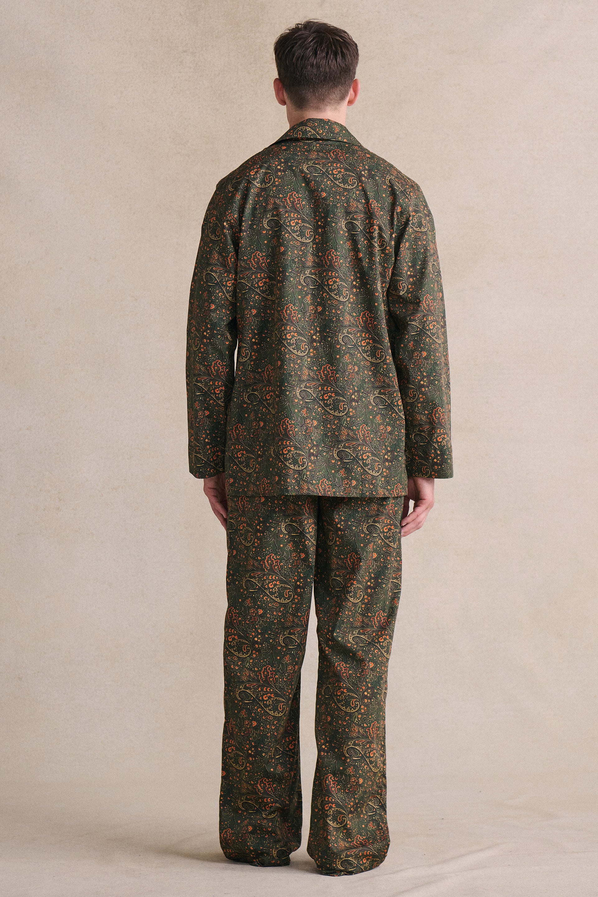 Green & Yellow Paisley Lounge Shirt