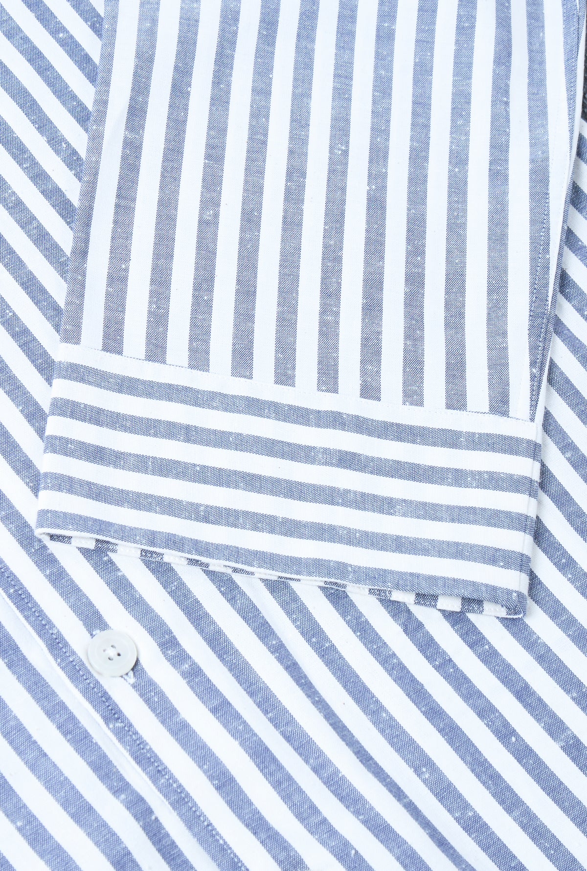 Navy & Cream Bengal Stripe Cotton Slub Lounge Shirt