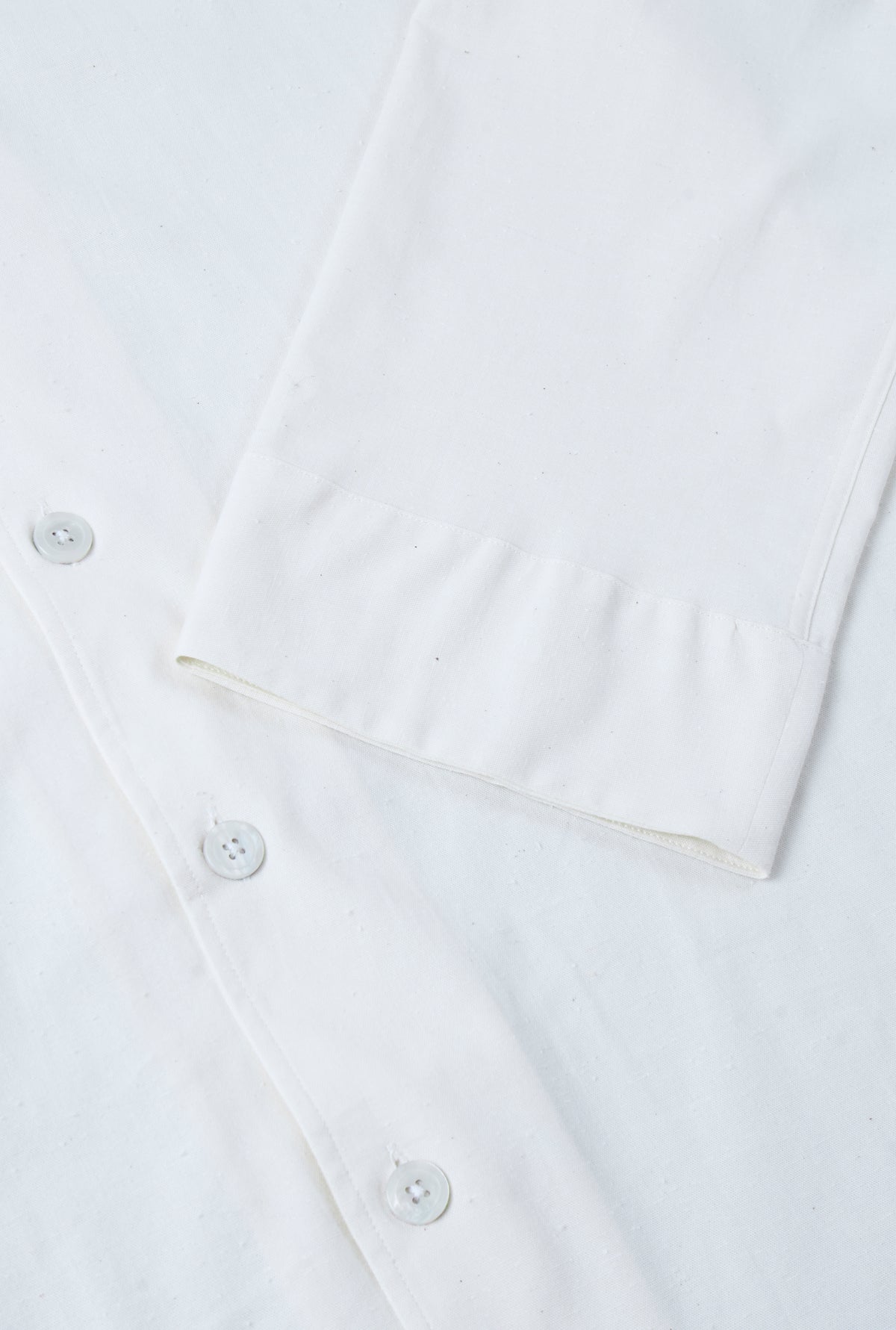 Cream Slub Cotton Lounge Shirt