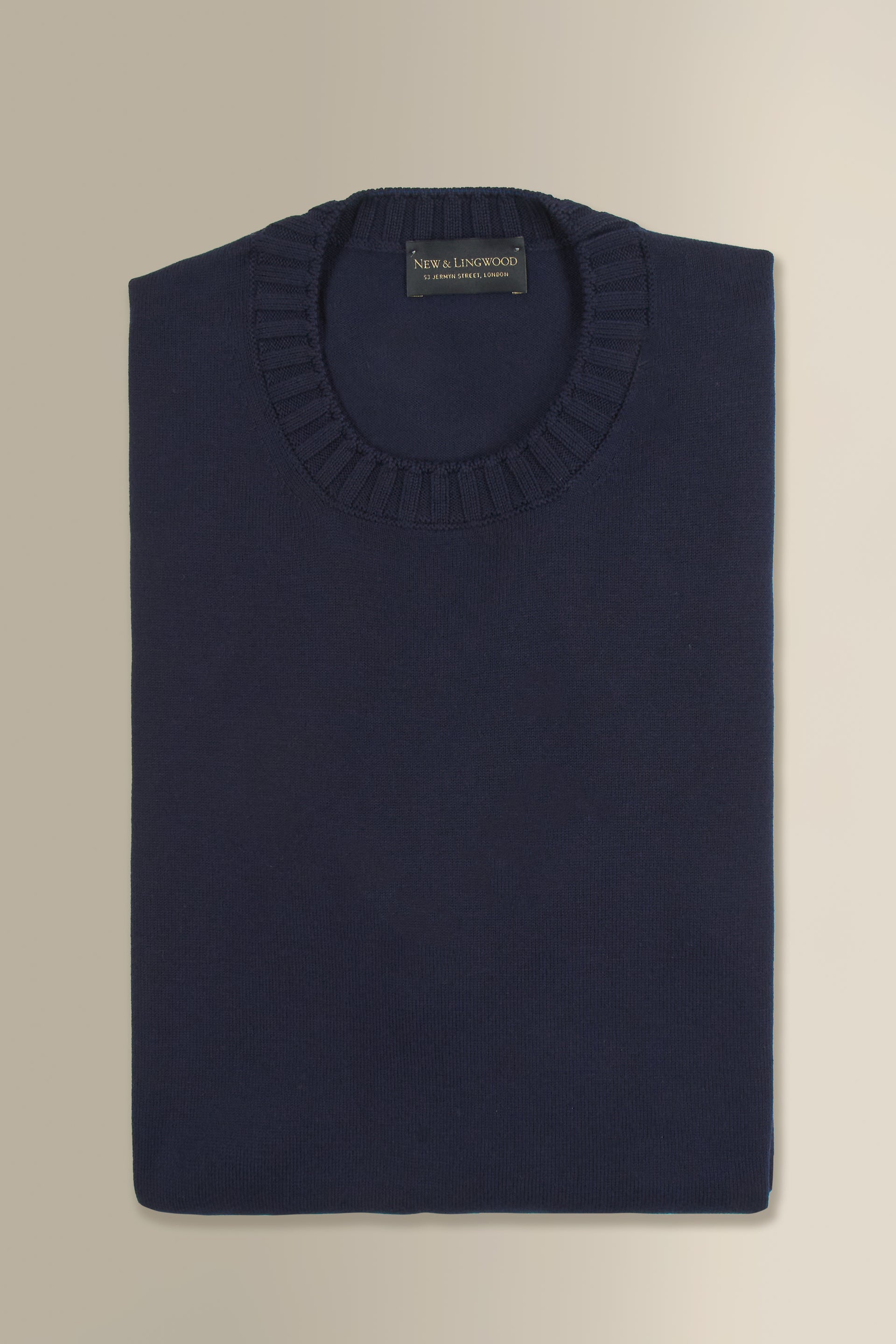 Navy Crew Neck Short Sleeve Knitted T-Shirt