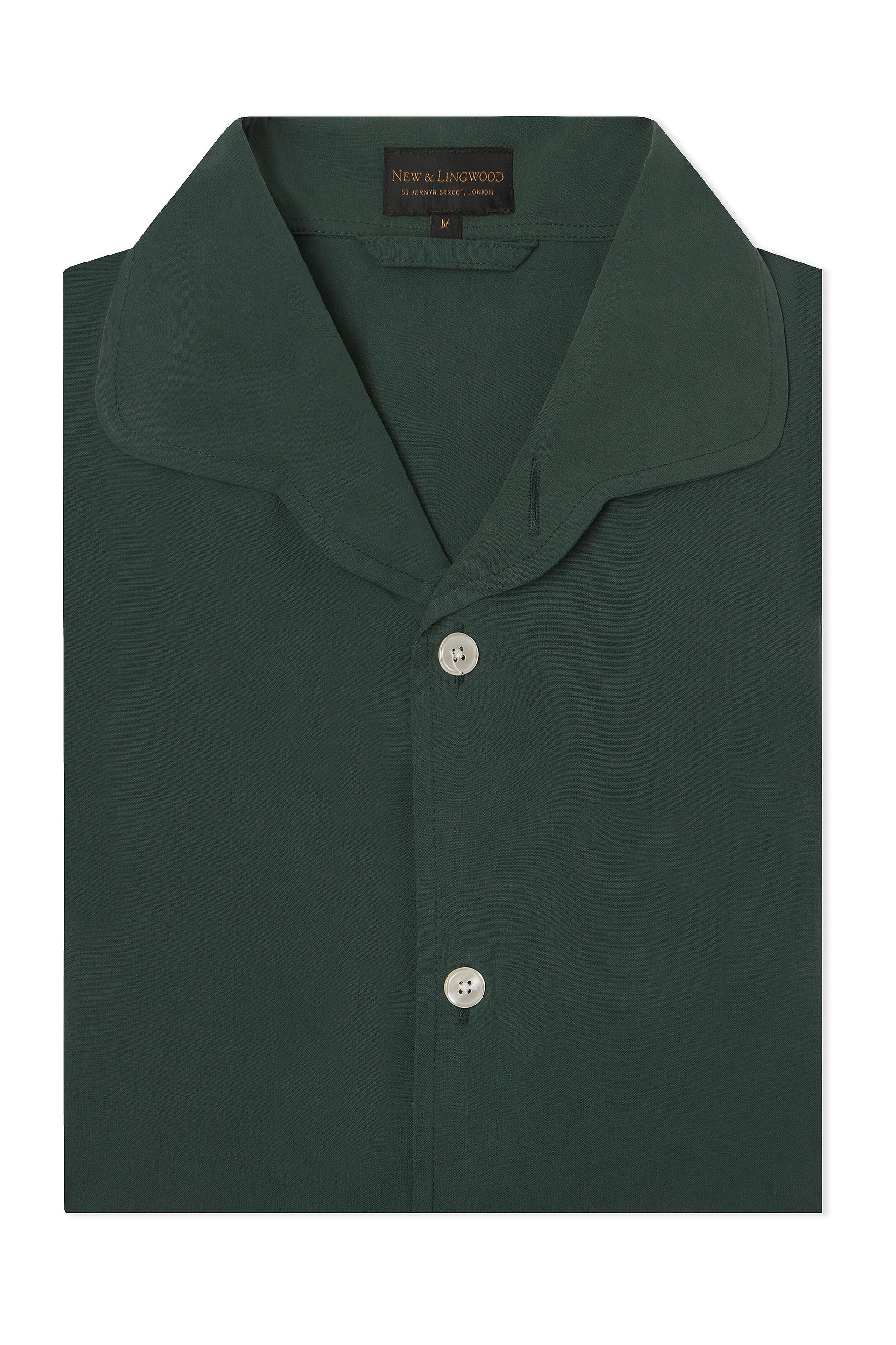 Green Sandwash Silk Lounge Shirt