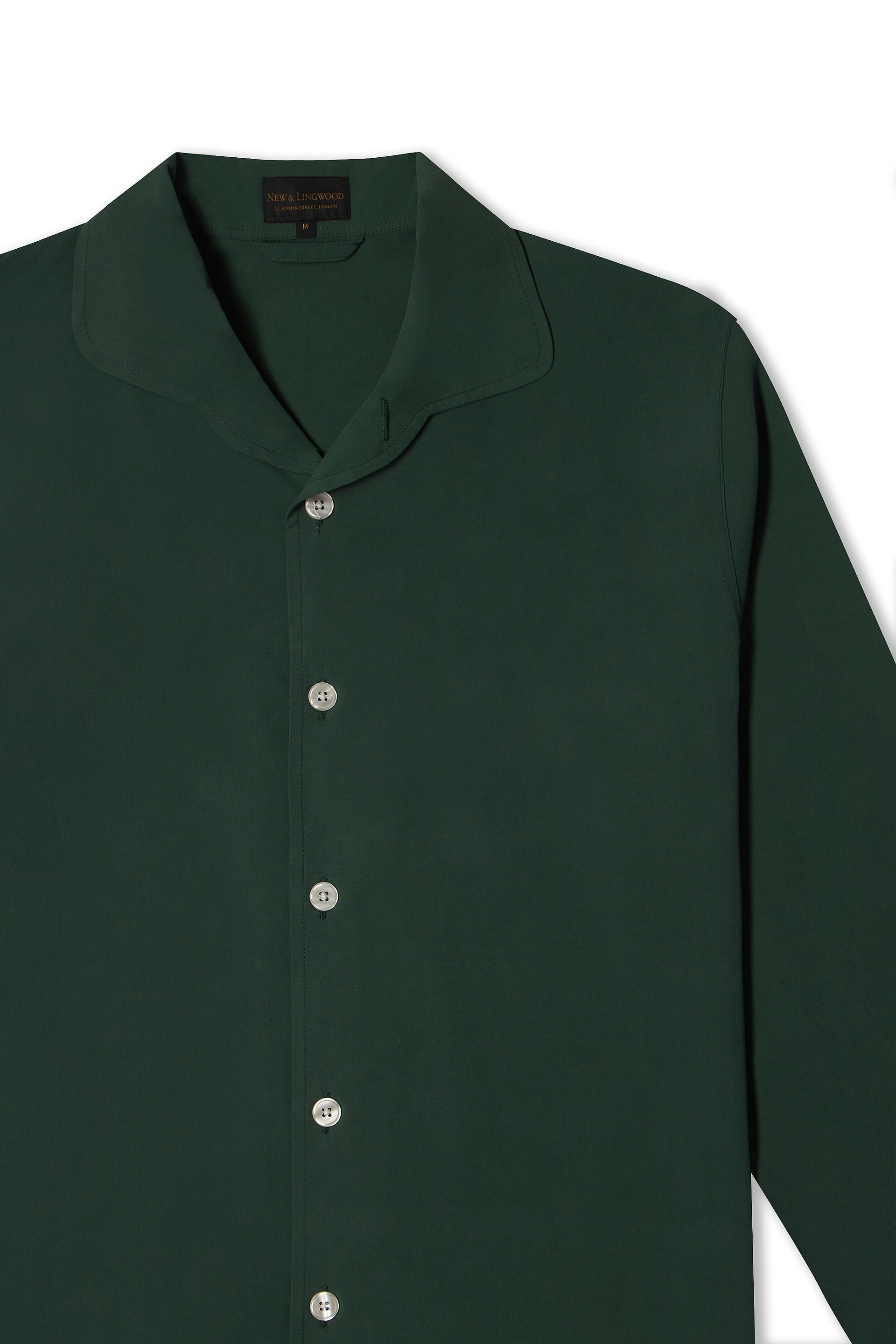 Green Sandwash Silk Lounge Shirt