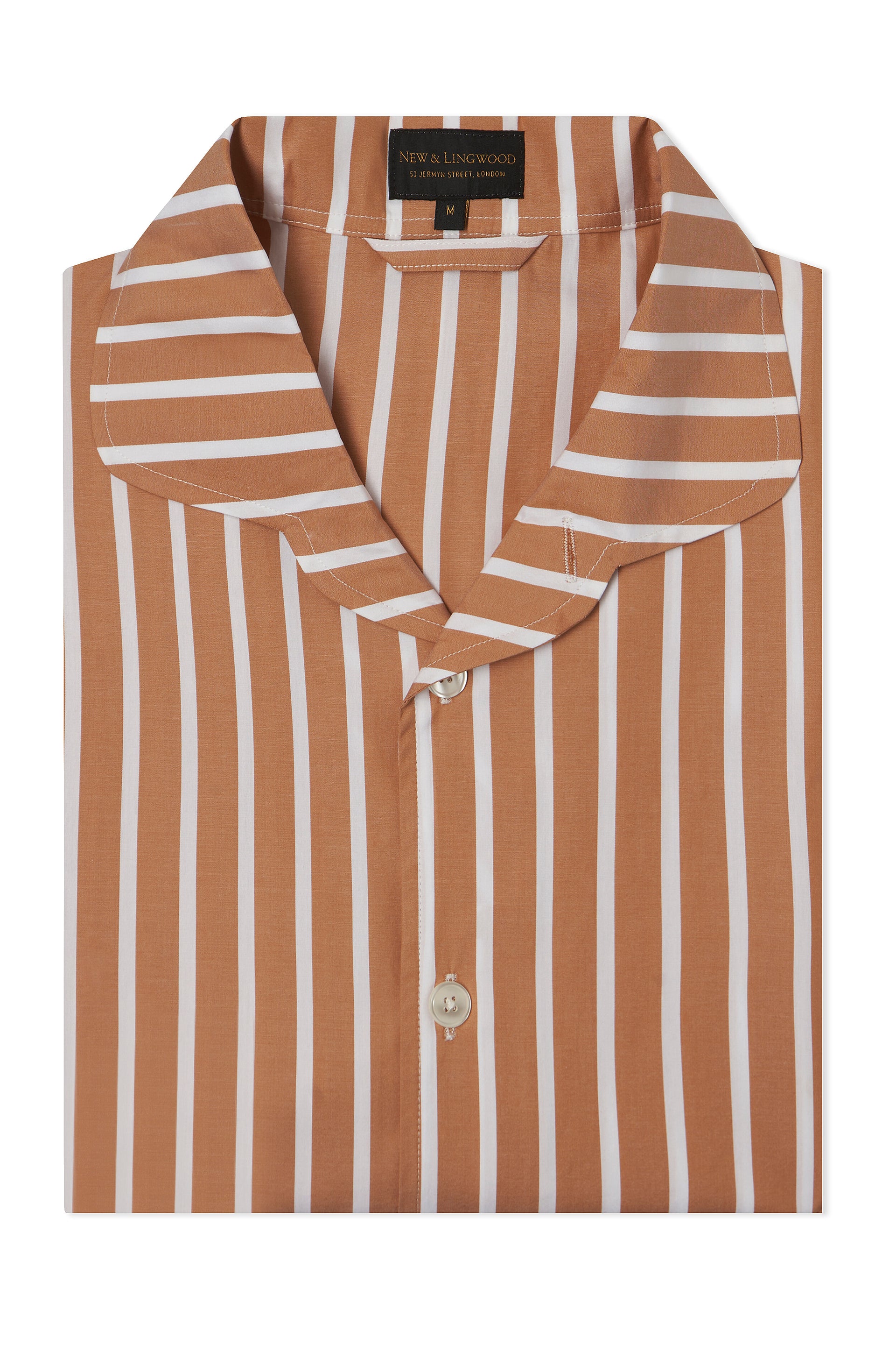 Orange Wide Stripe Lounge Shirt