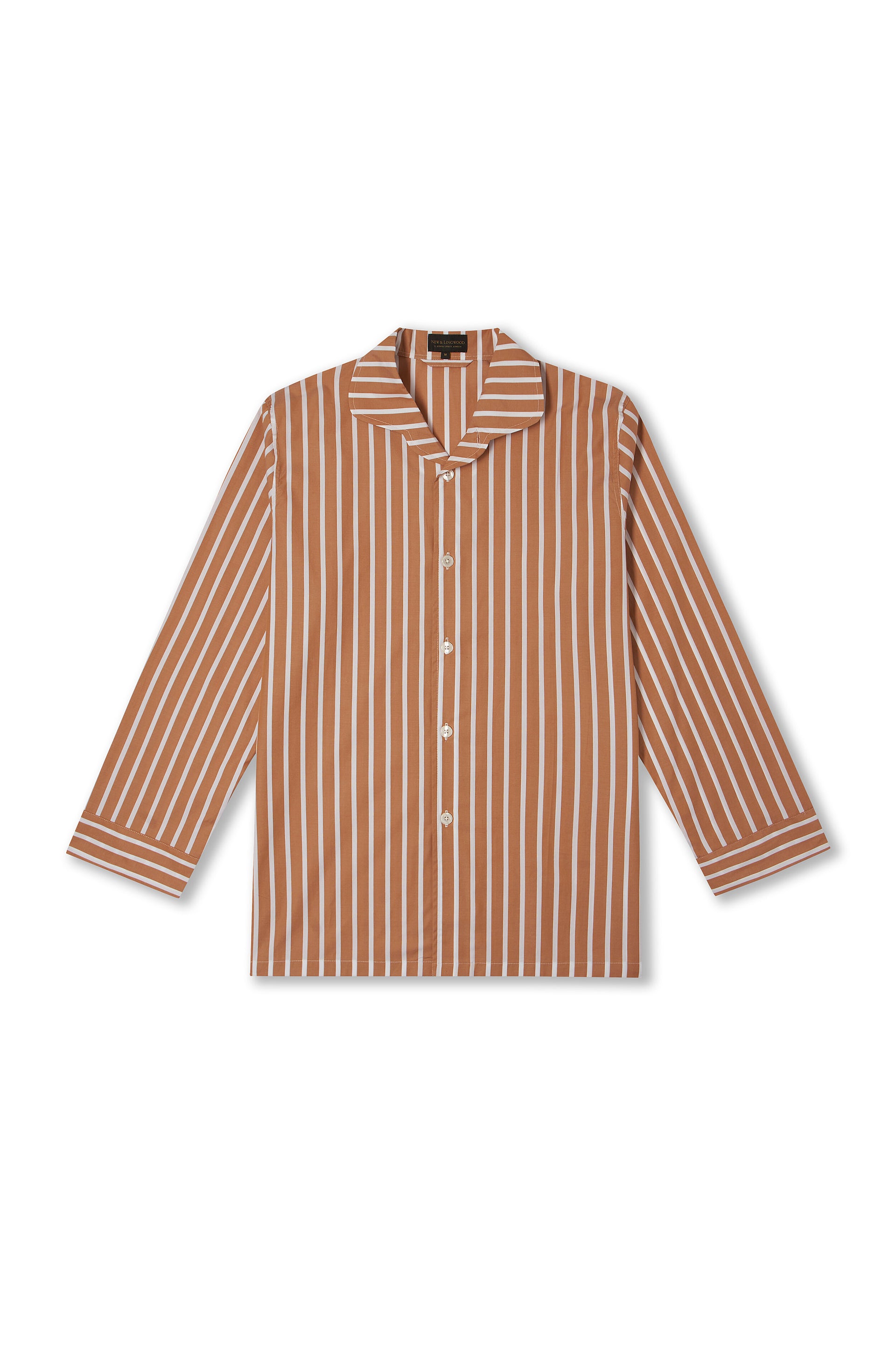 Orange Wide Stripe Lounge Shirt