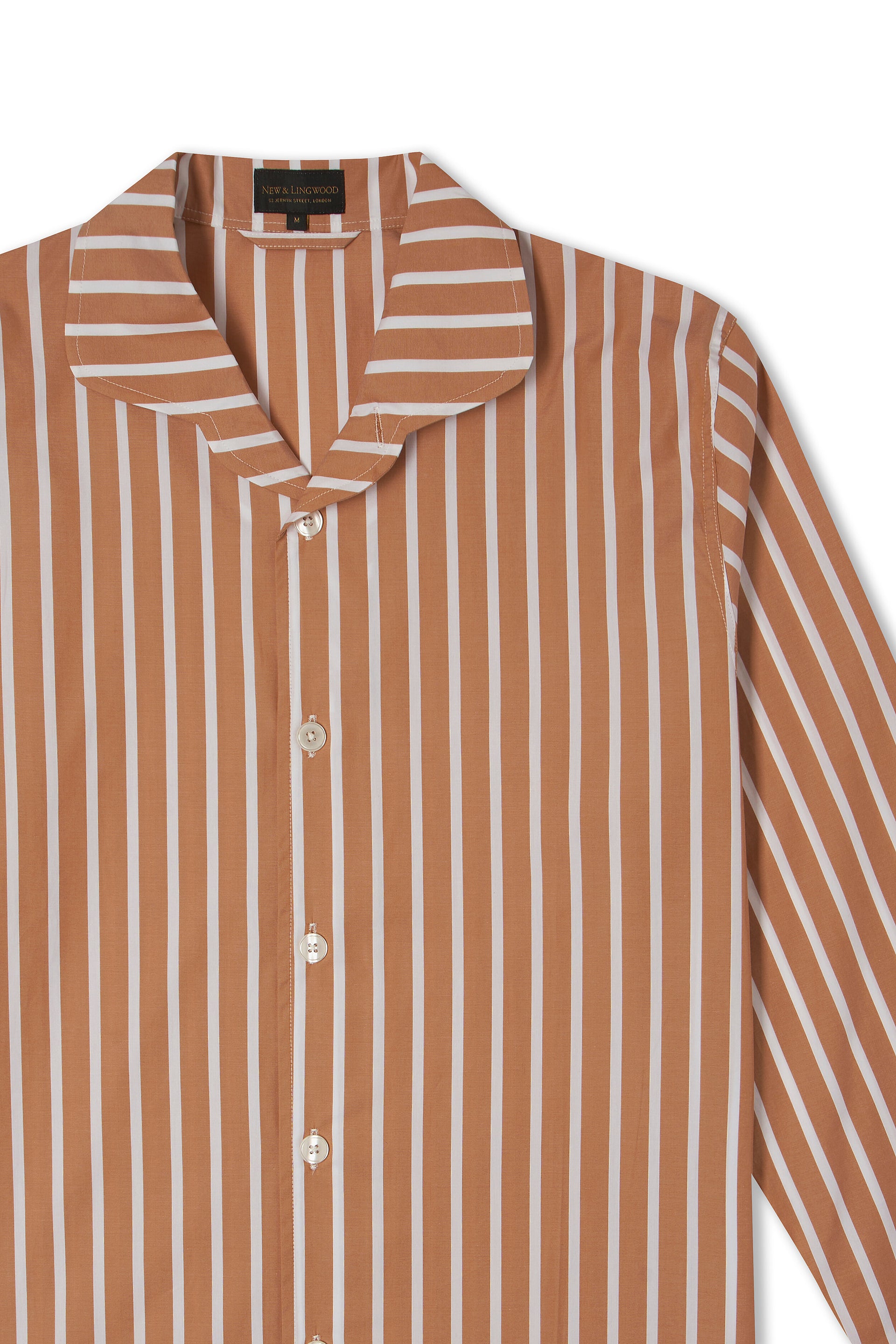 Orange Wide Stripe Lounge Shirt
