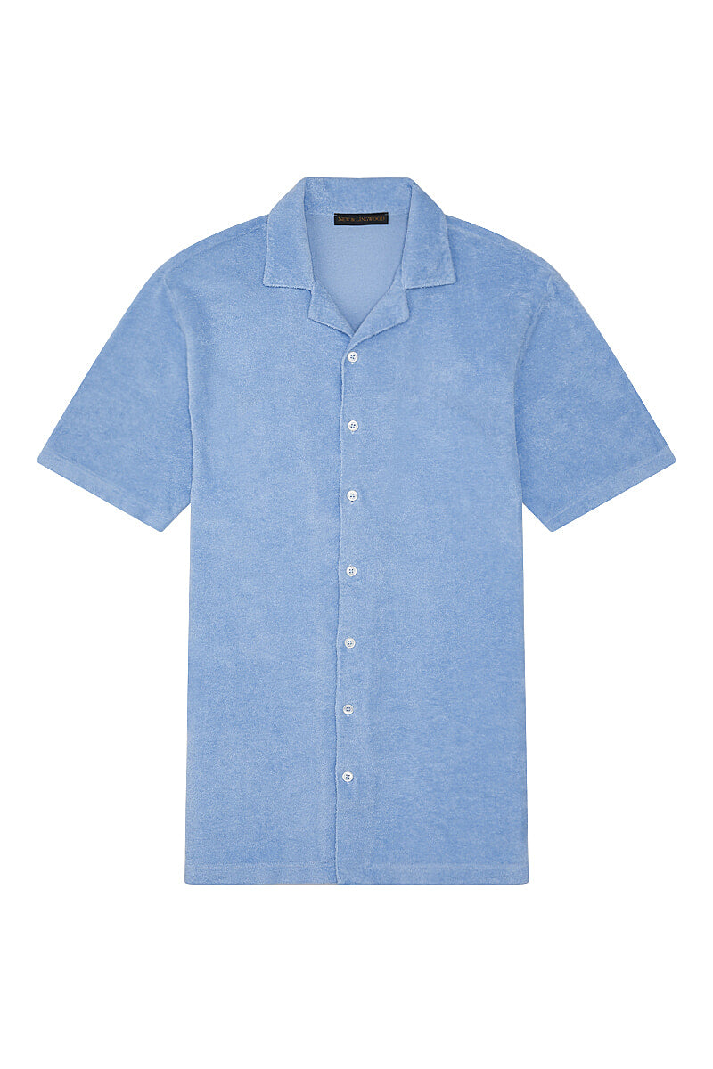 Light Blue Short Sleeve Towelling Shirt