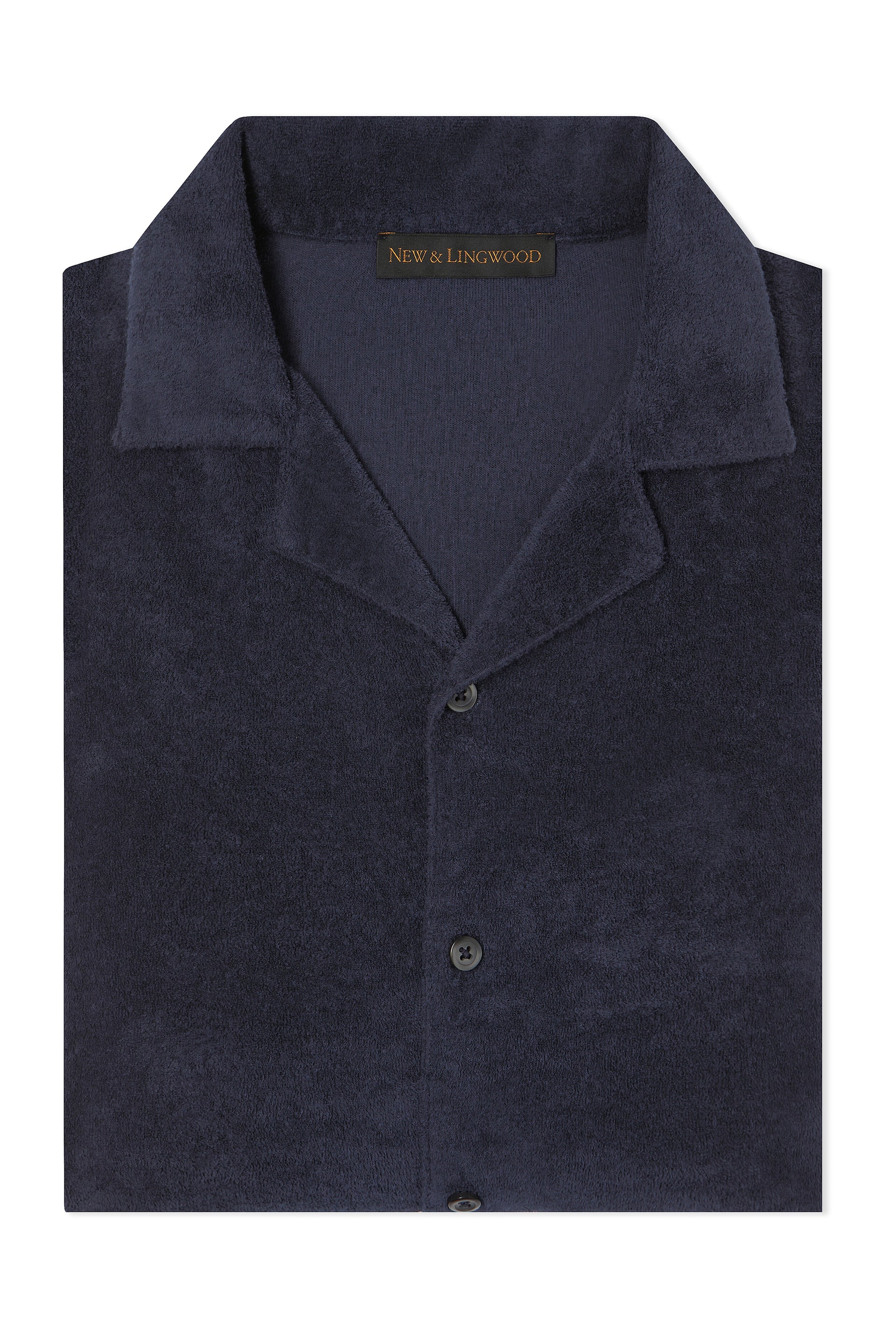 Navy Short Sleeve Towelling Shirt