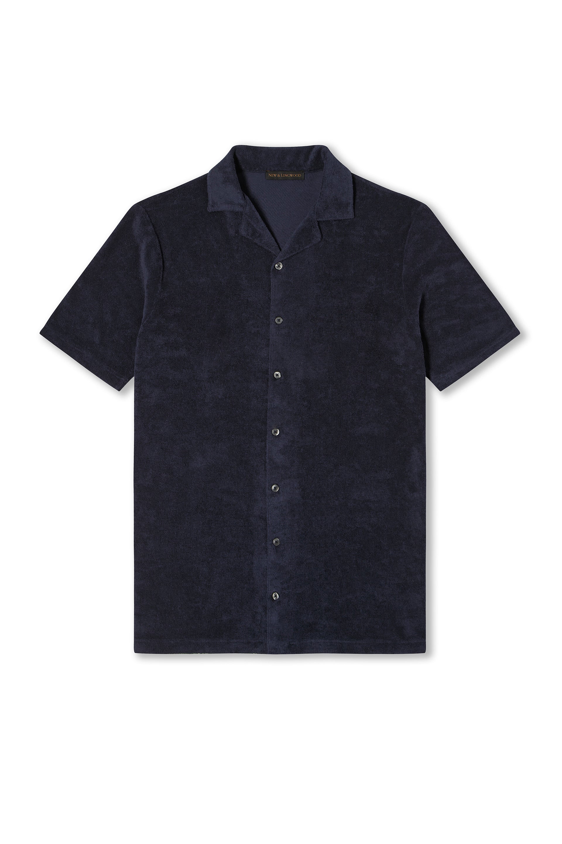 Navy Short Sleeve Towelling Shirt