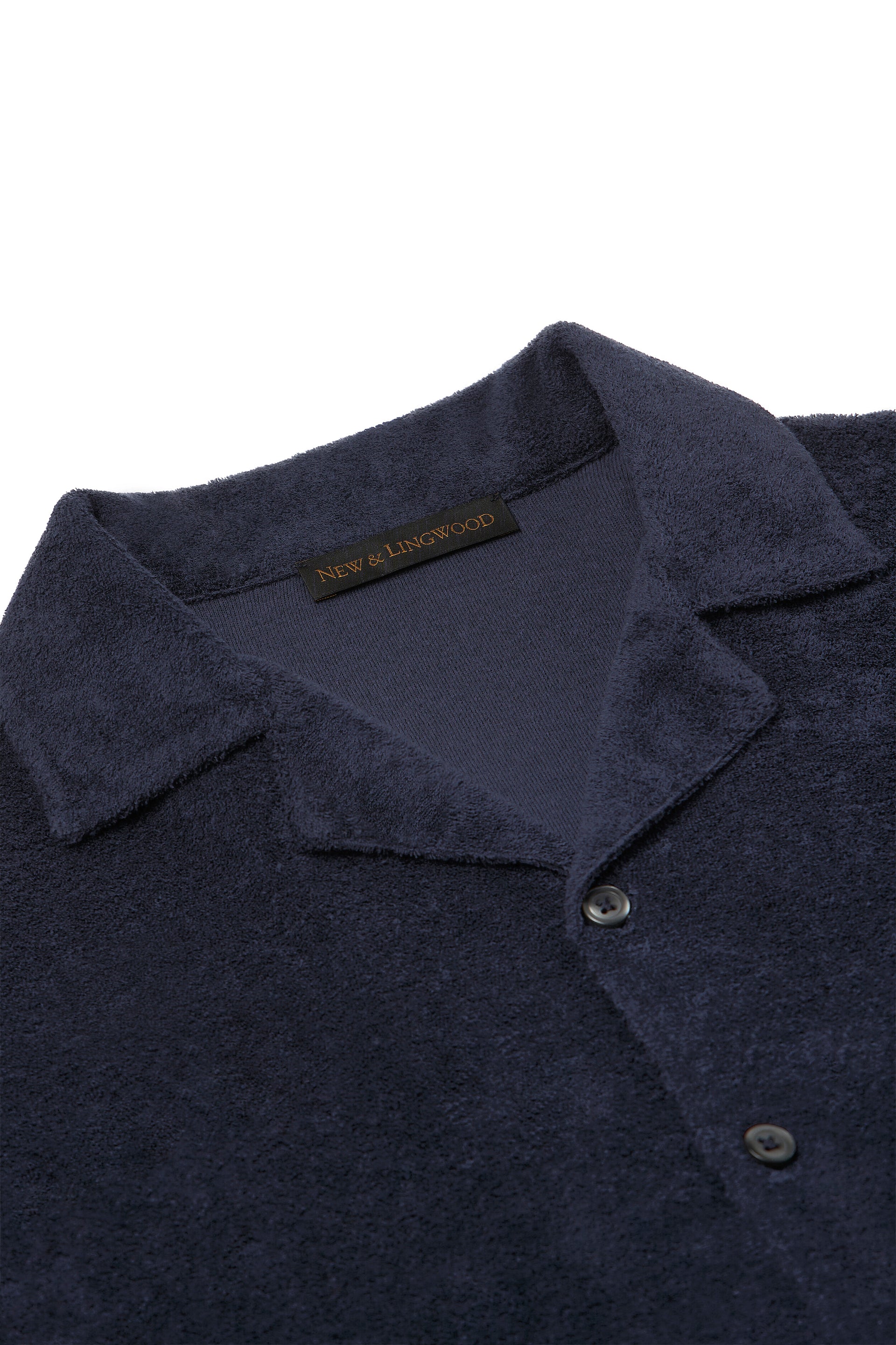 Navy Short Sleeve Towelling Shirt