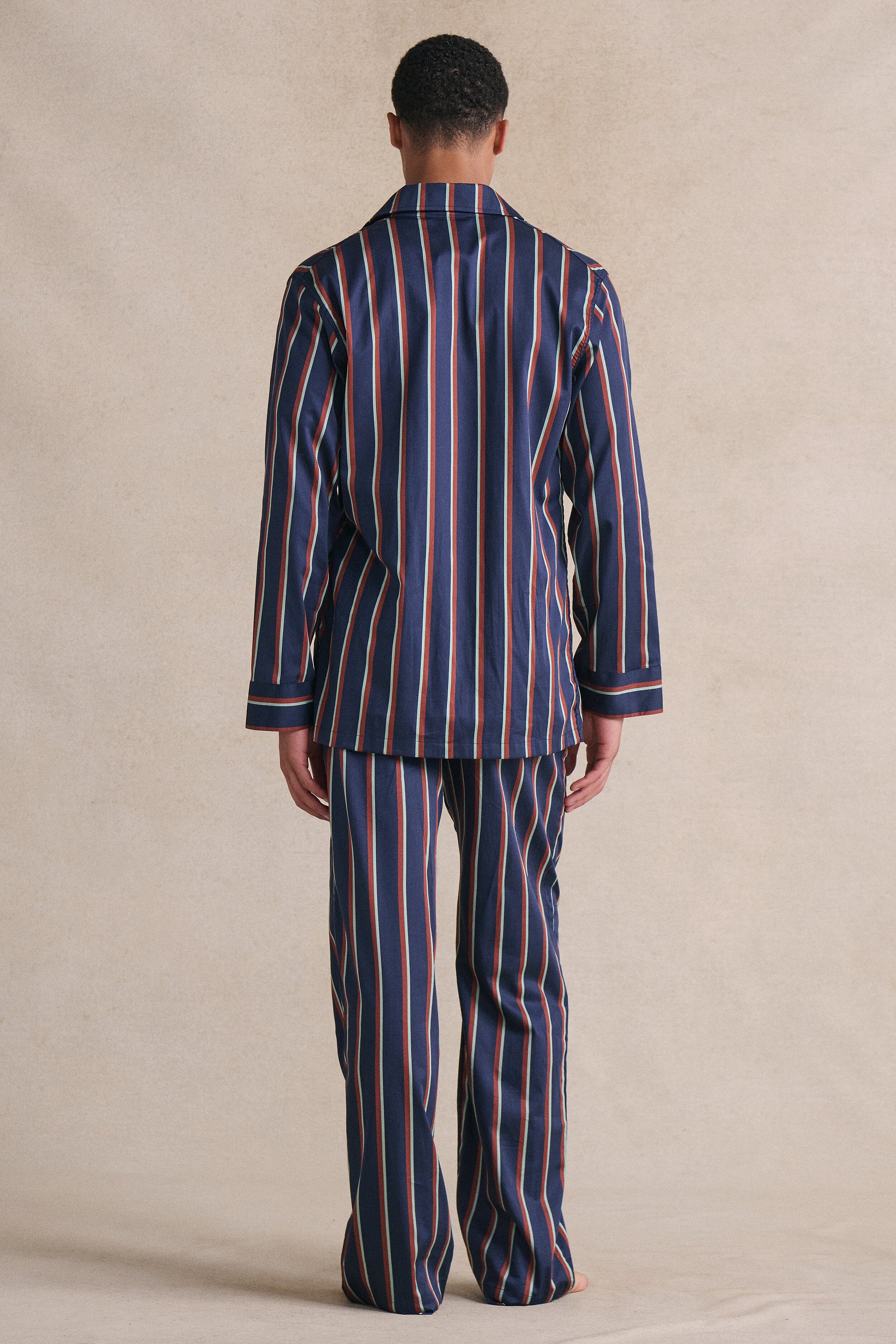 Navy & Burgundy Signature Stripe Lounge Shirt